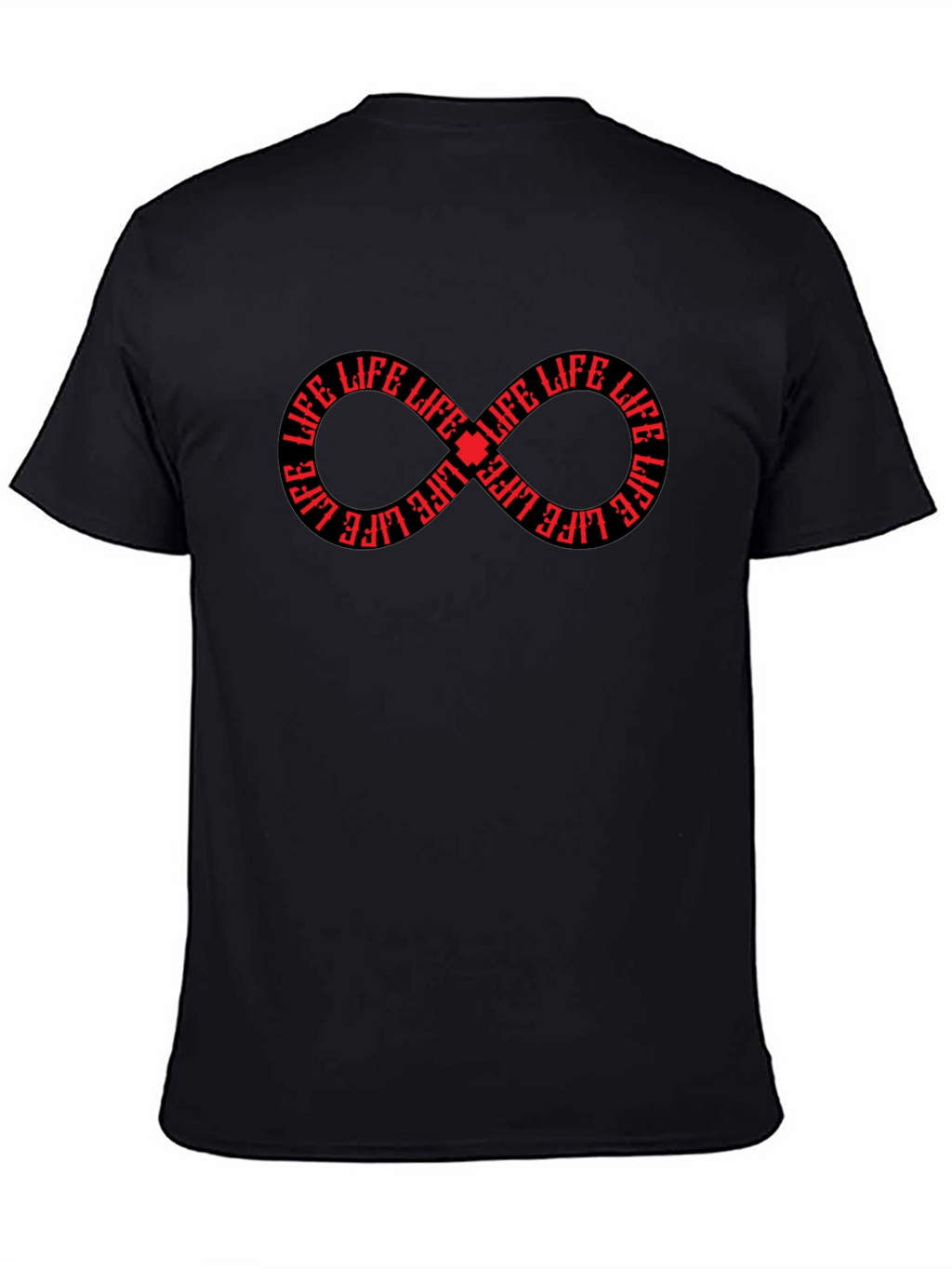 Life Infinity Symbol Black T-Shirt