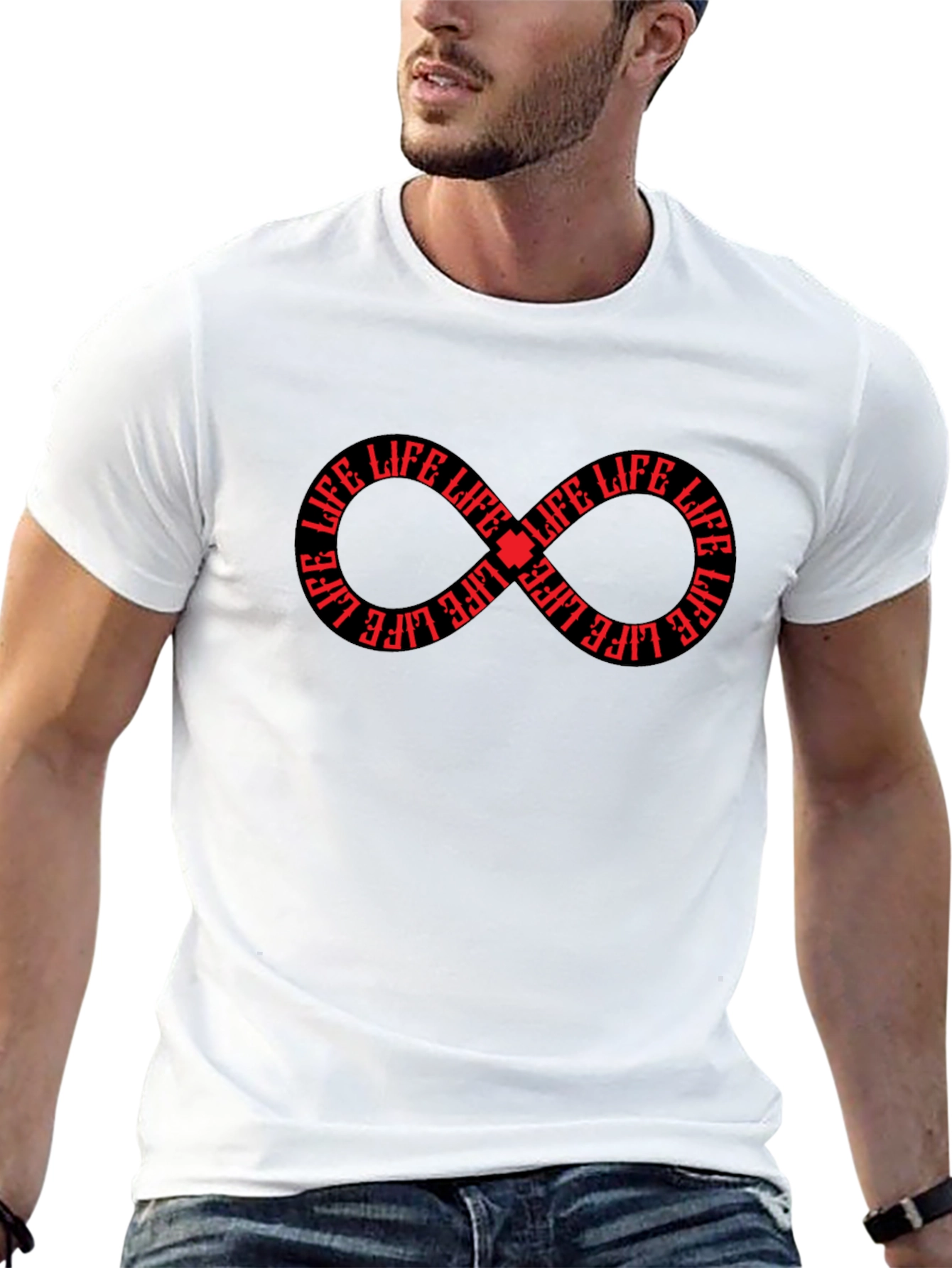 Life Infinity Symbol Black T-Shirt