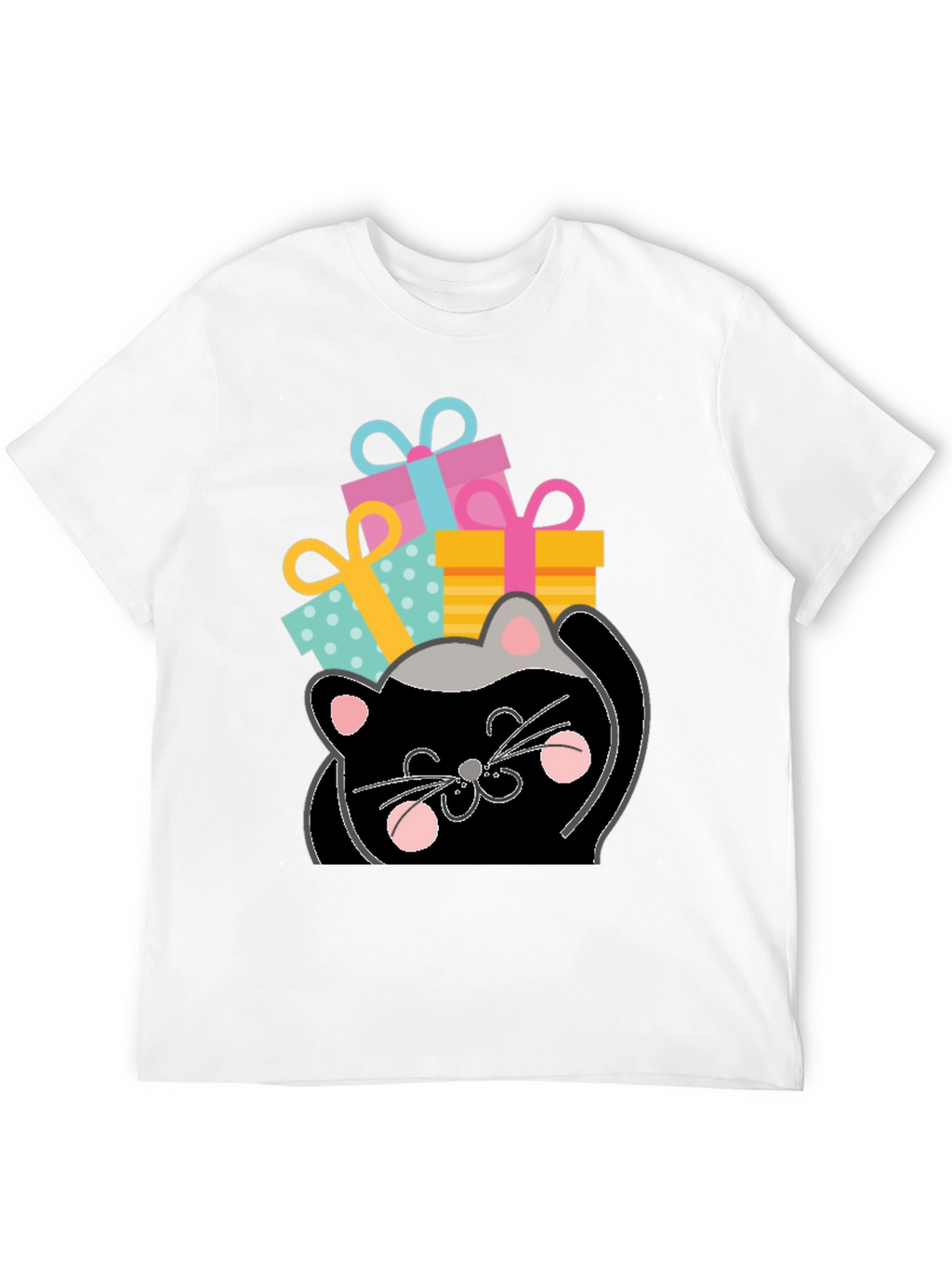 Cat with Gifts Graphic Tee