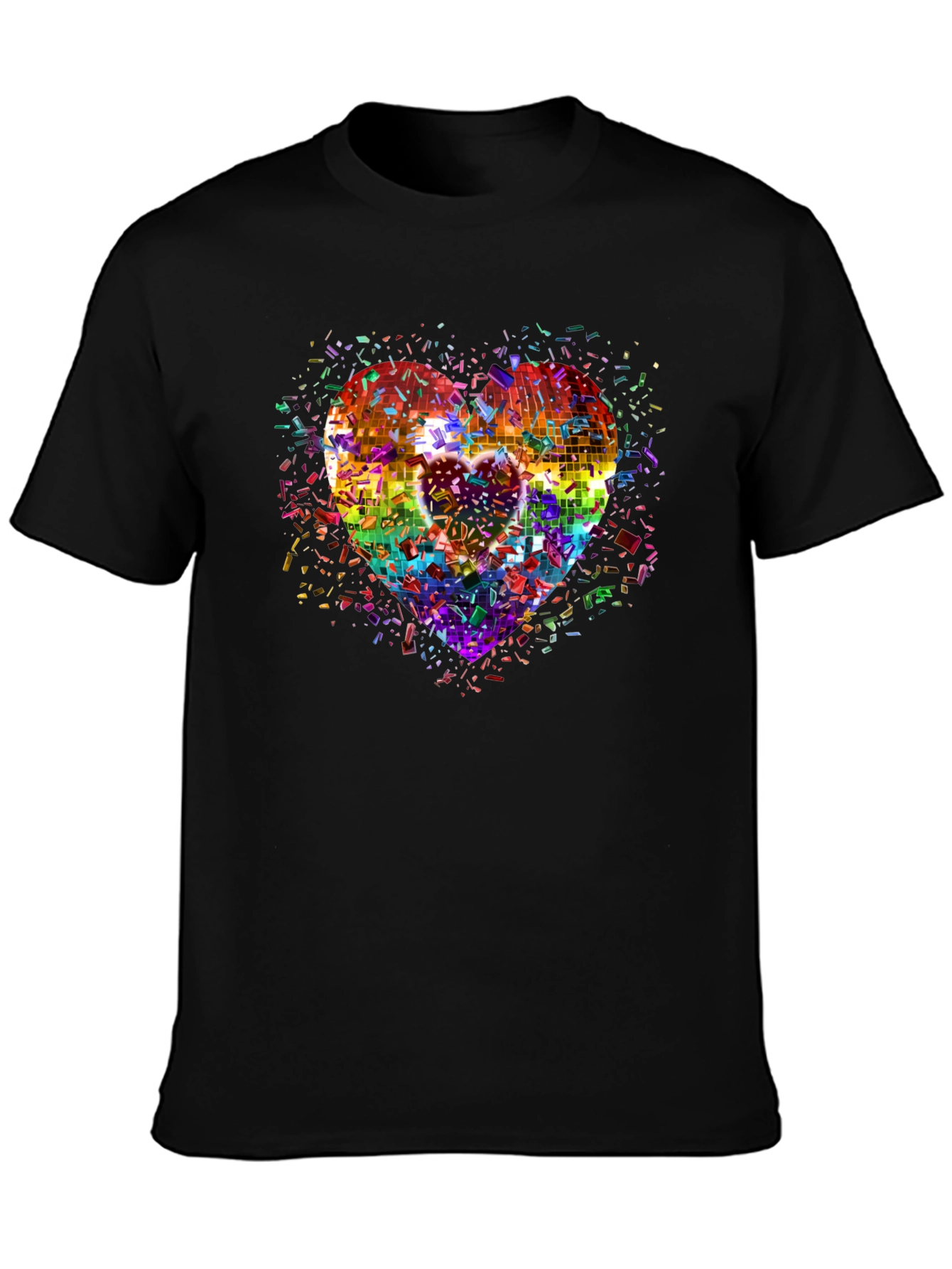 Rainbow Heart Disco T-Shirt