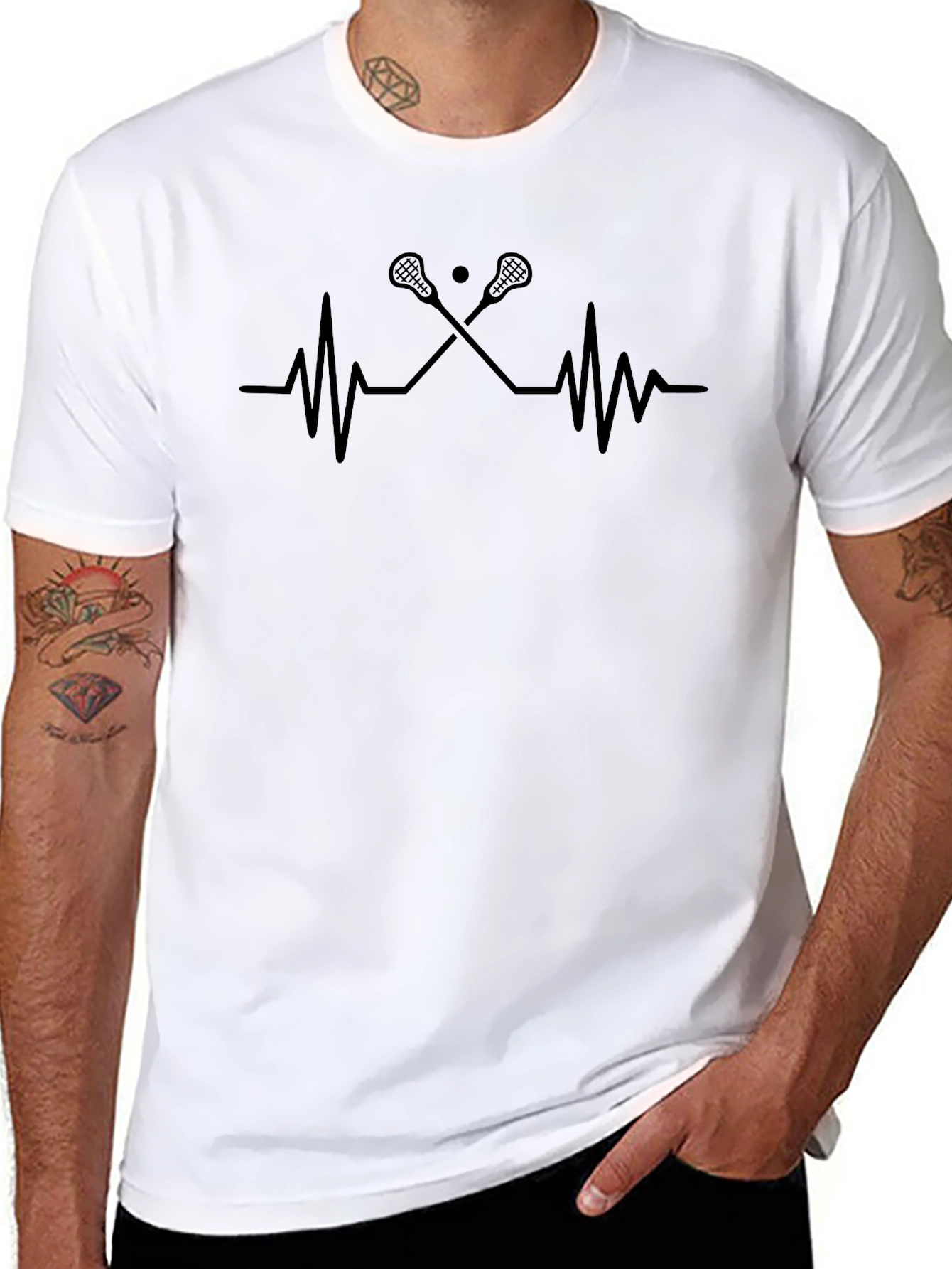 Lacrosse Heartbeat Graphic Tee