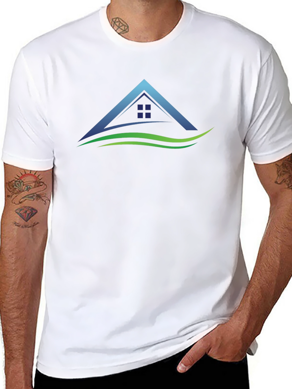 Modern House Graphic Tee - Black