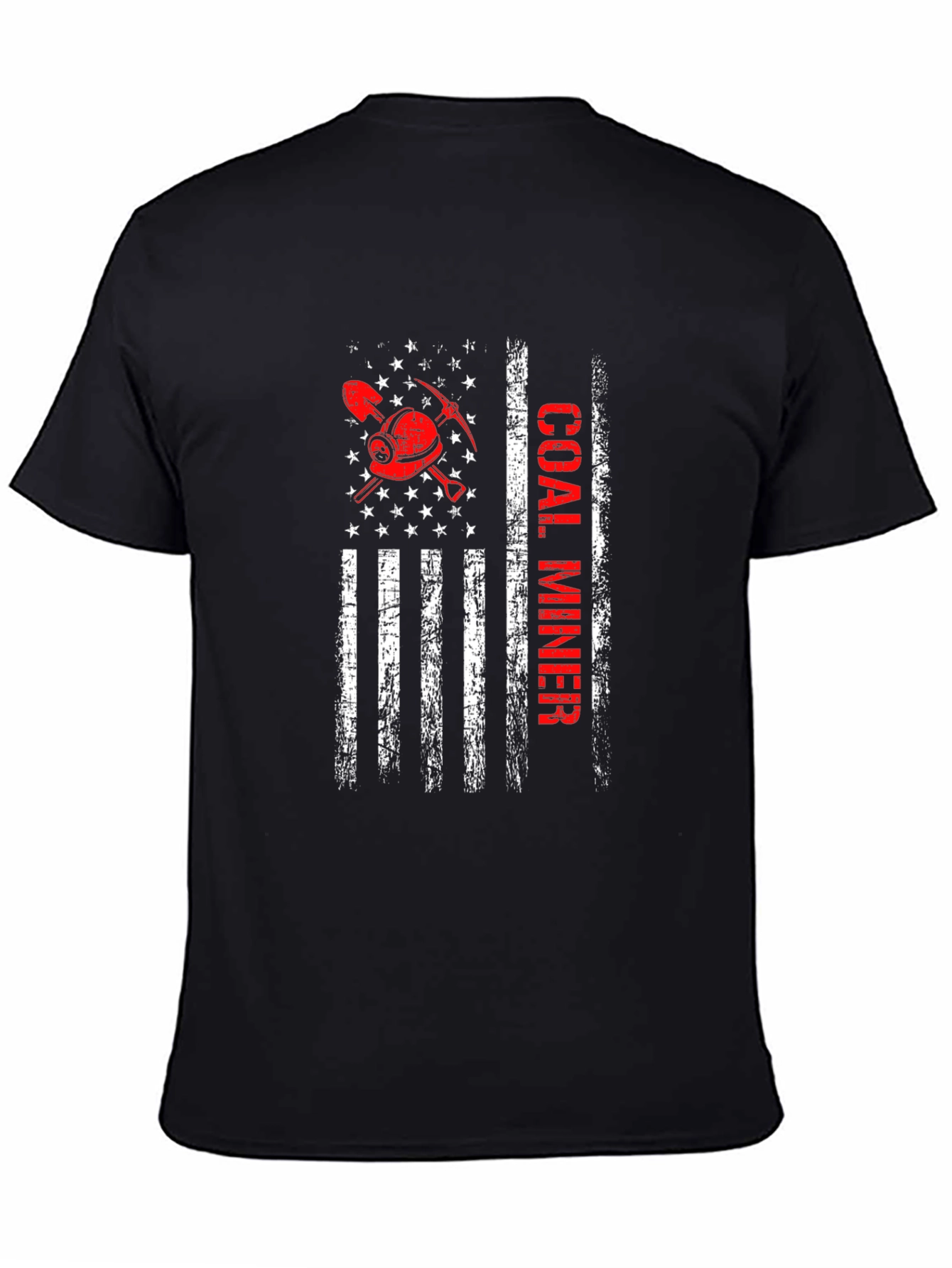 Coal Miner American Flag Graphic Tee