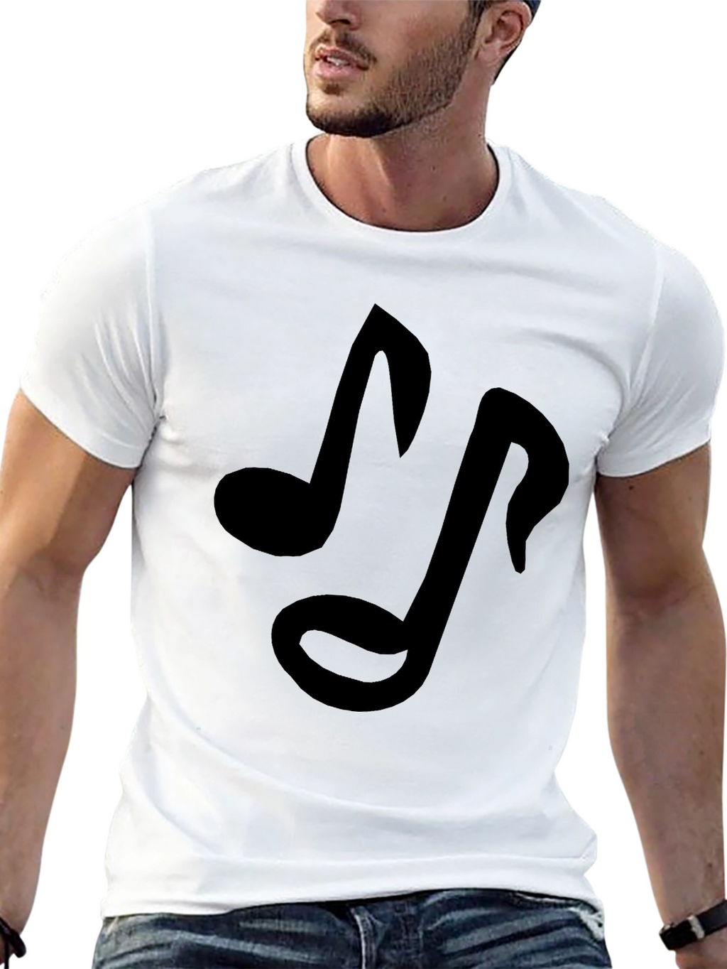 Musical Note Black T-Shirt