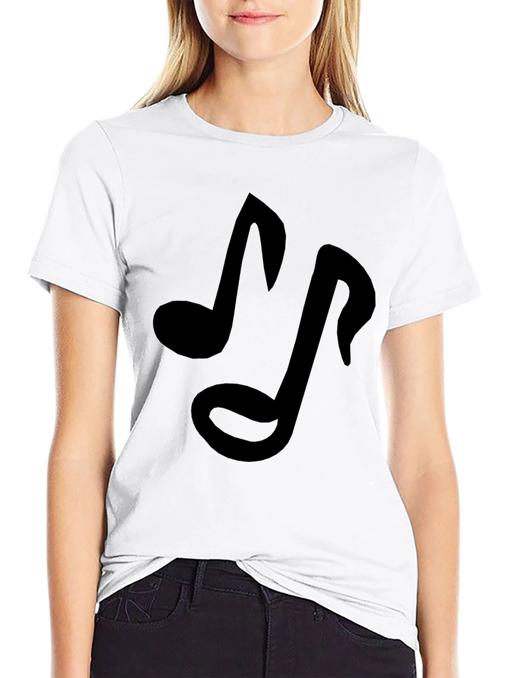 Musical Note Black T-Shirt