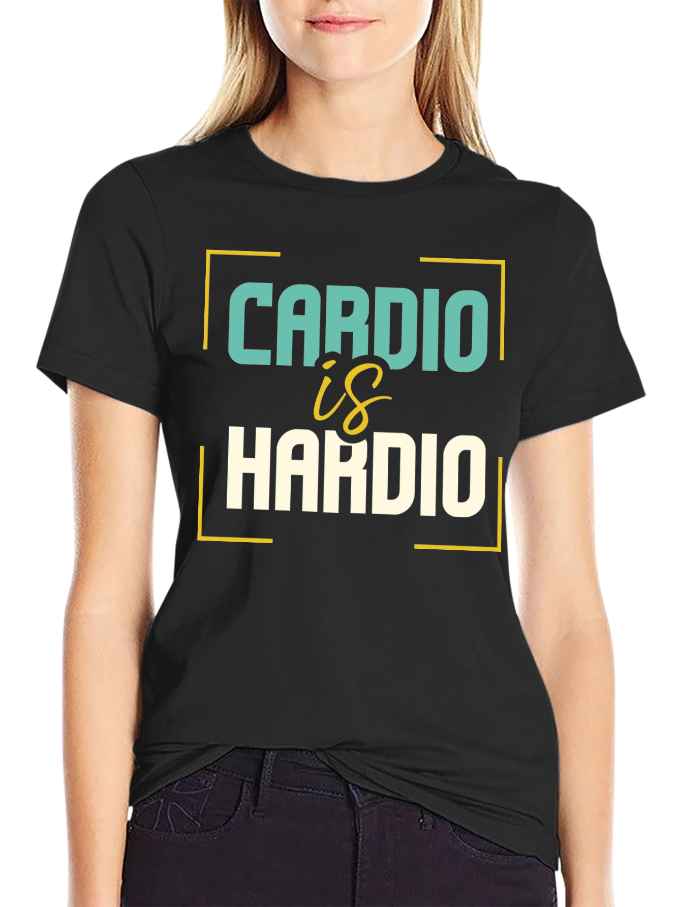 Cardio Is Hardio Graphic Tee - Workout Humor T-Shirt