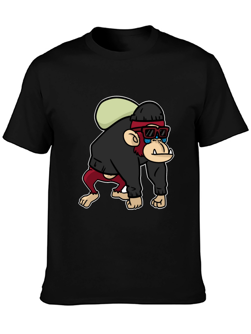 Cool Monkey Graphic T-Shirt - Black