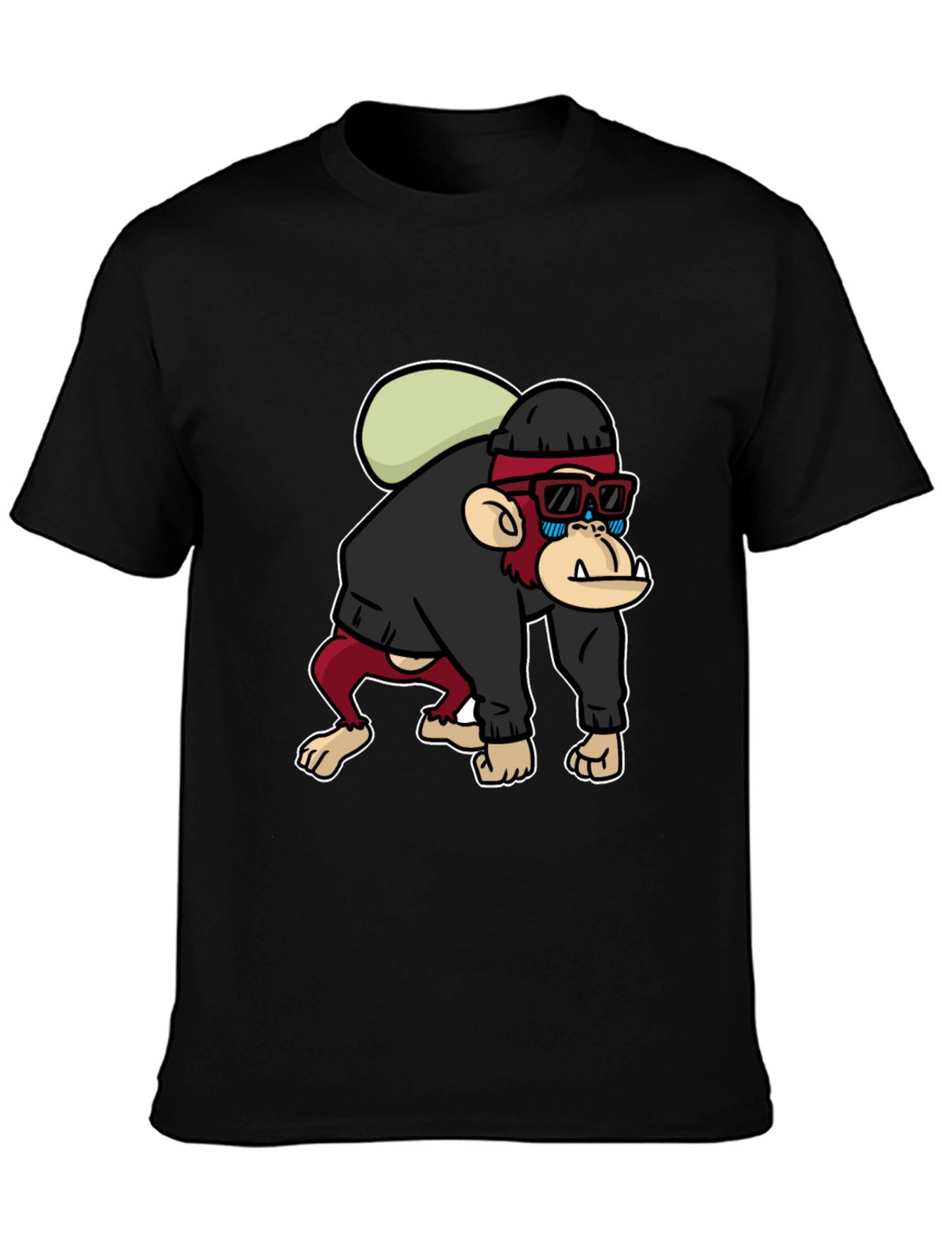 Cool Monkey Graphic T-Shirt - Black