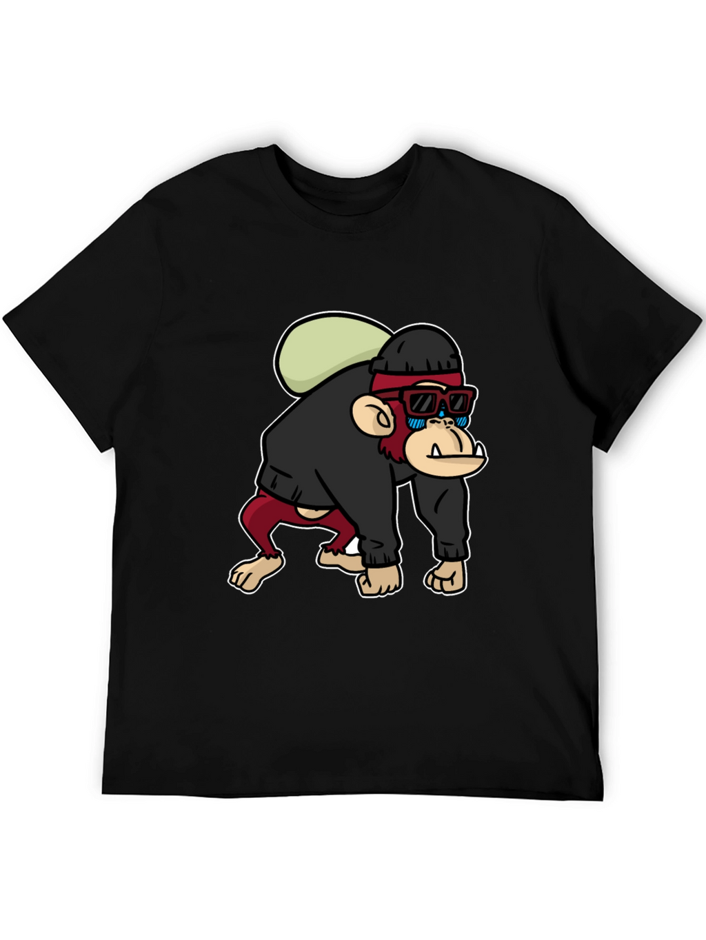 Cool Monkey Graphic T-Shirt - Black