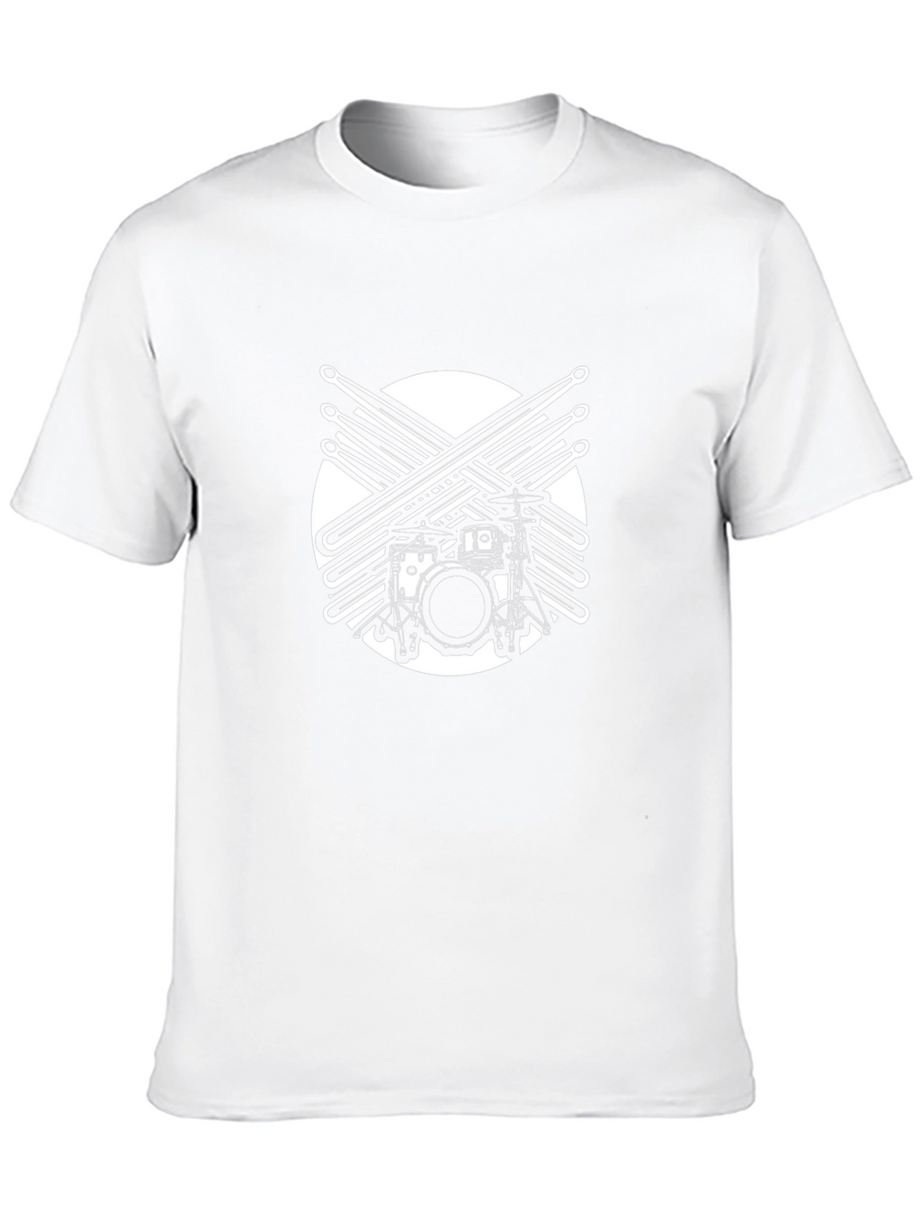 Drum Kit Graphic Tee - Music Lovers Black T-Shirt