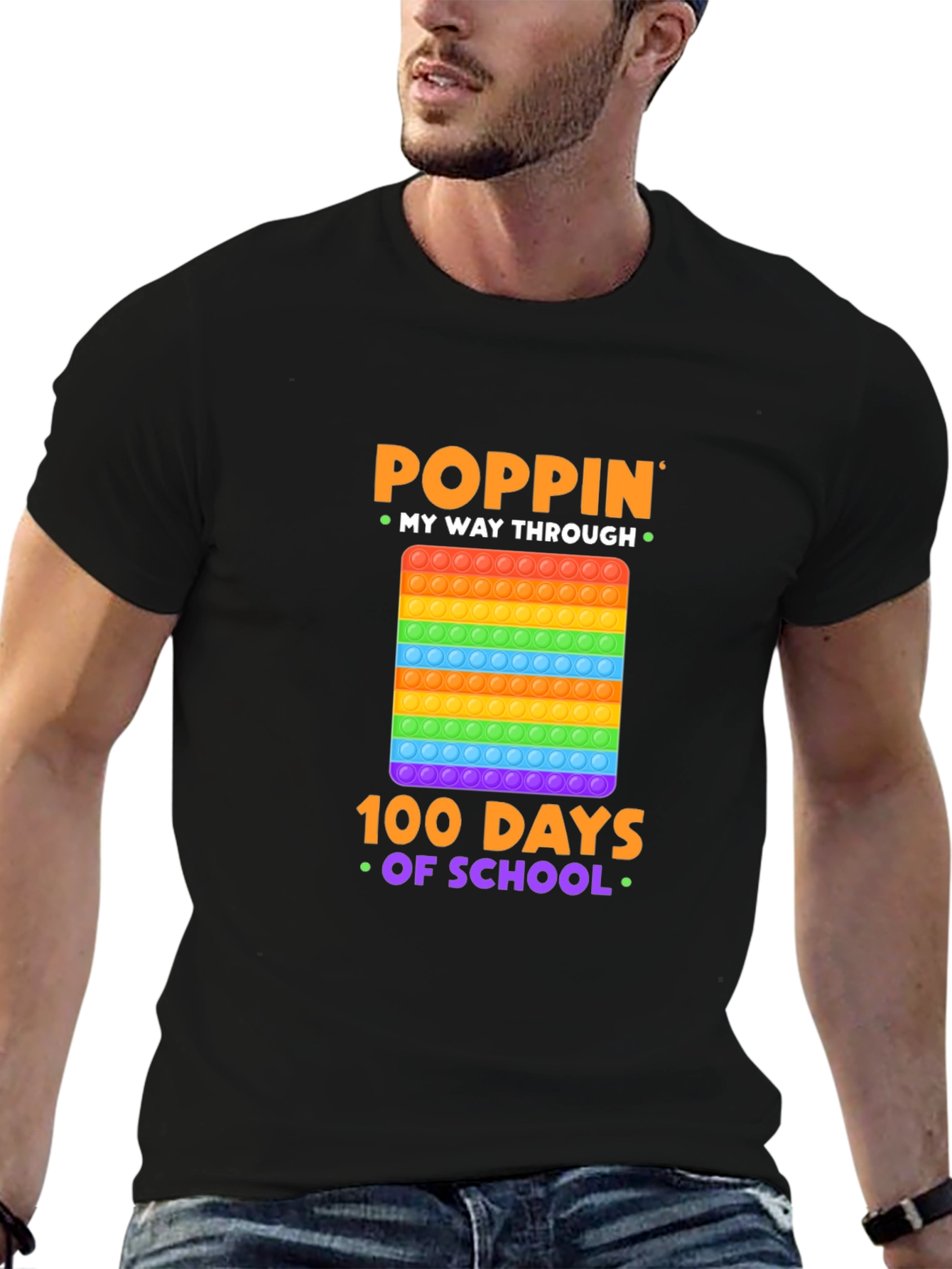 Poppin My Way Through 100 Days of School T-Shirt
