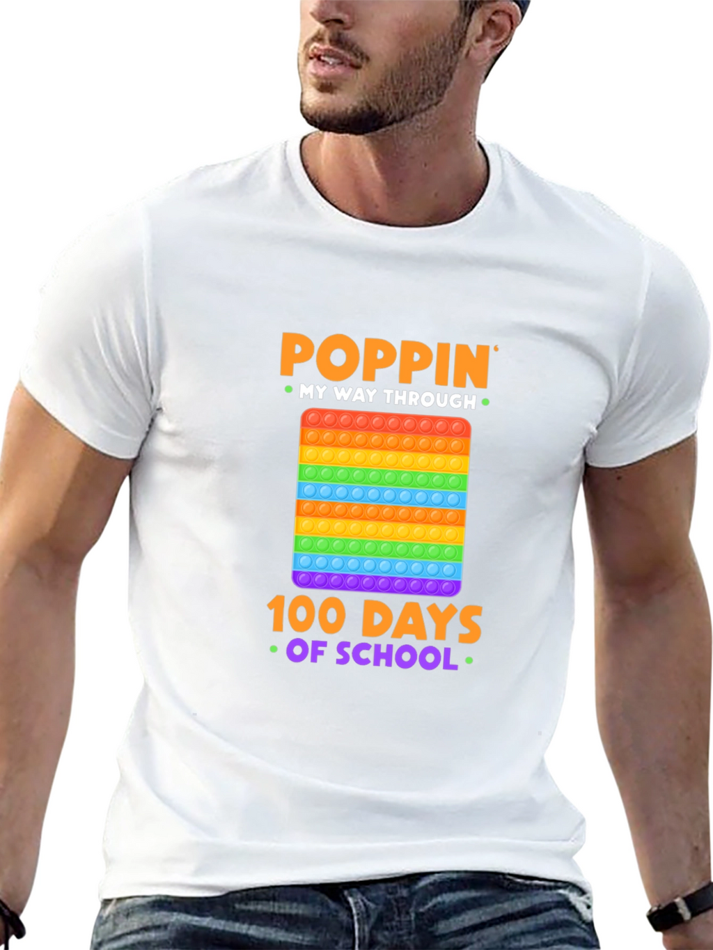 Poppin My Way Through 100 Days of School T-Shirt