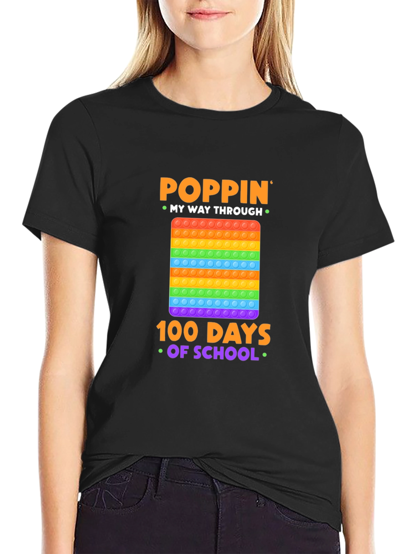 Poppin My Way Through 100 Days of School T-Shirt
