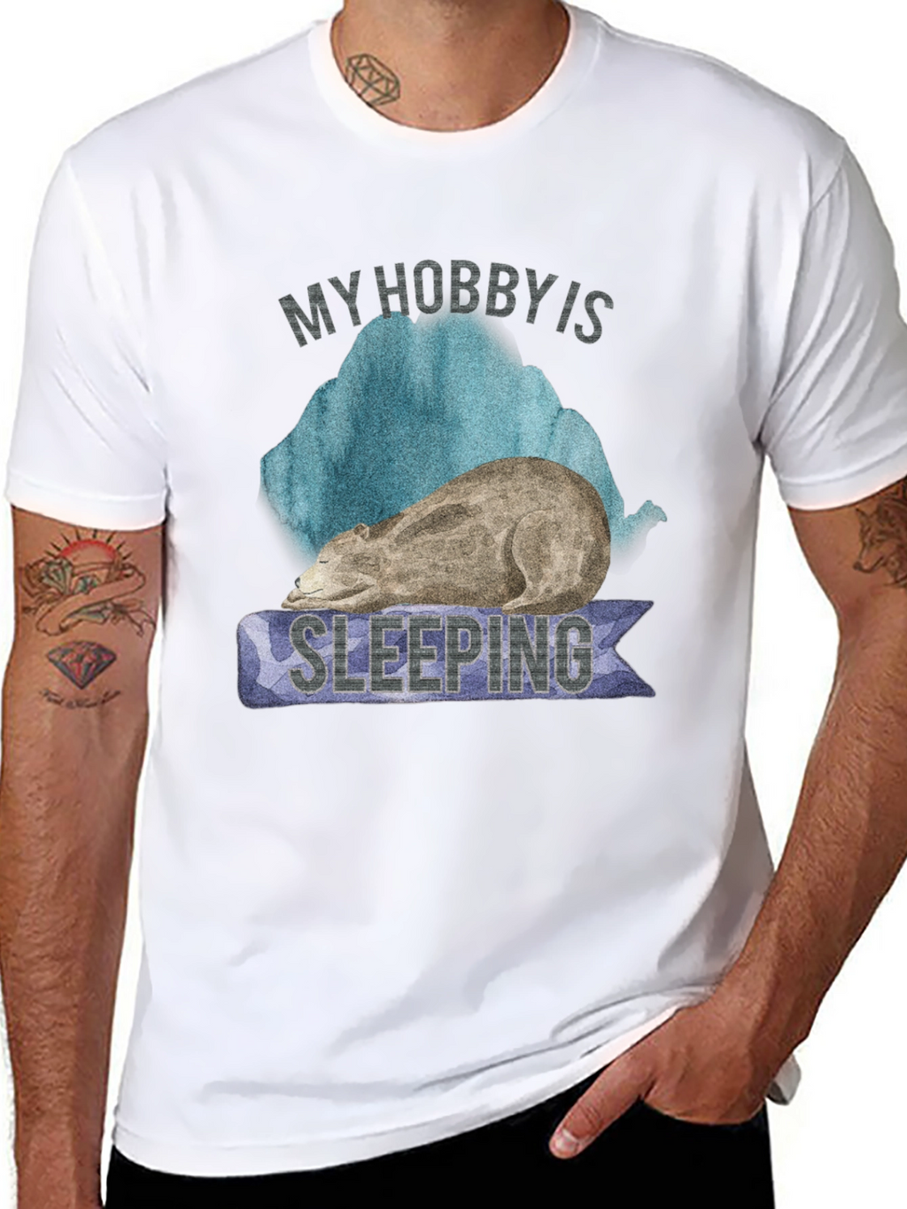 My Hobby is Sleeping Bear Graphic T-Shirt
