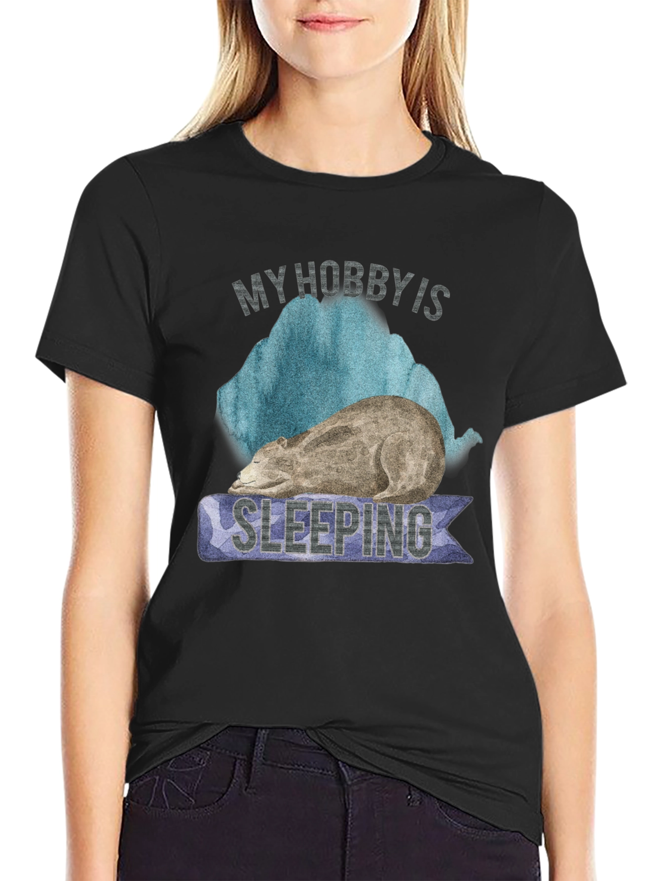 My Hobby is Sleeping Bear Graphic T-Shirt