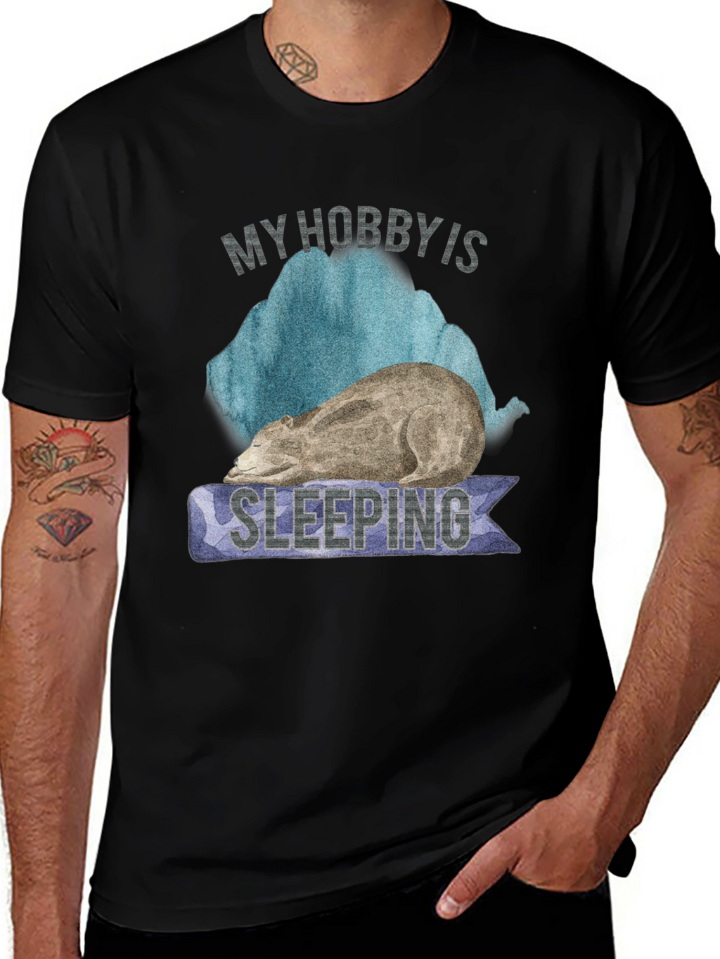 My Hobby is Sleeping Bear Graphic T-Shirt