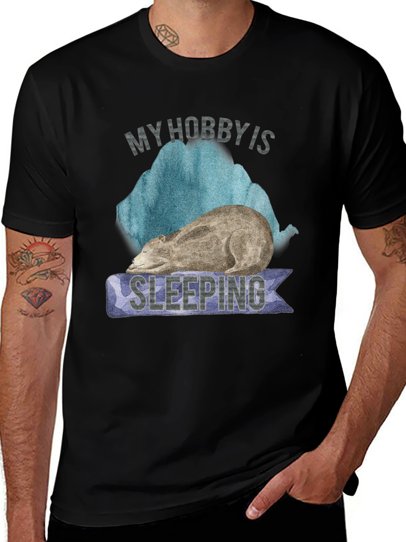 My Hobby is Sleeping Bear Graphic T-Shirt