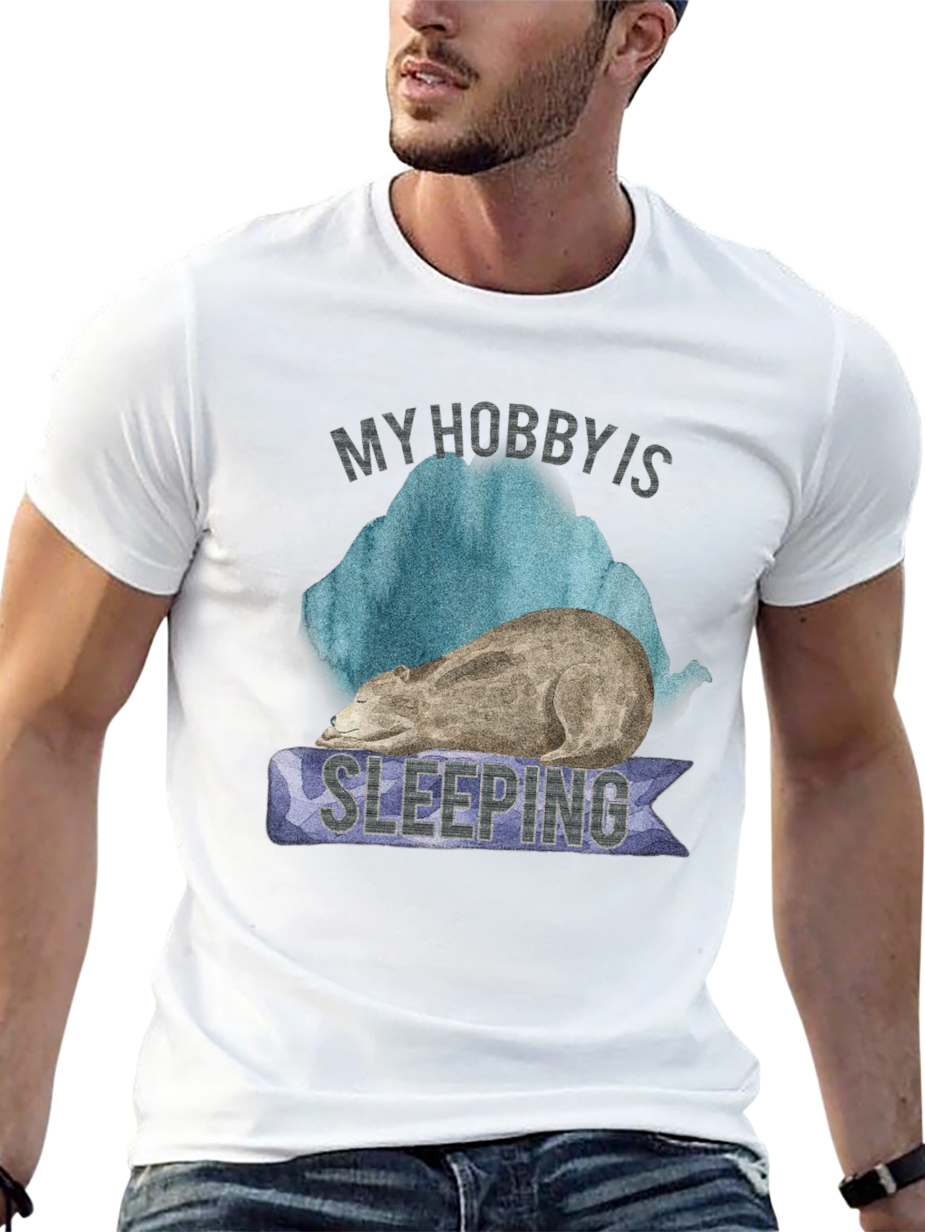 My Hobby is Sleeping Bear Graphic T-Shirt