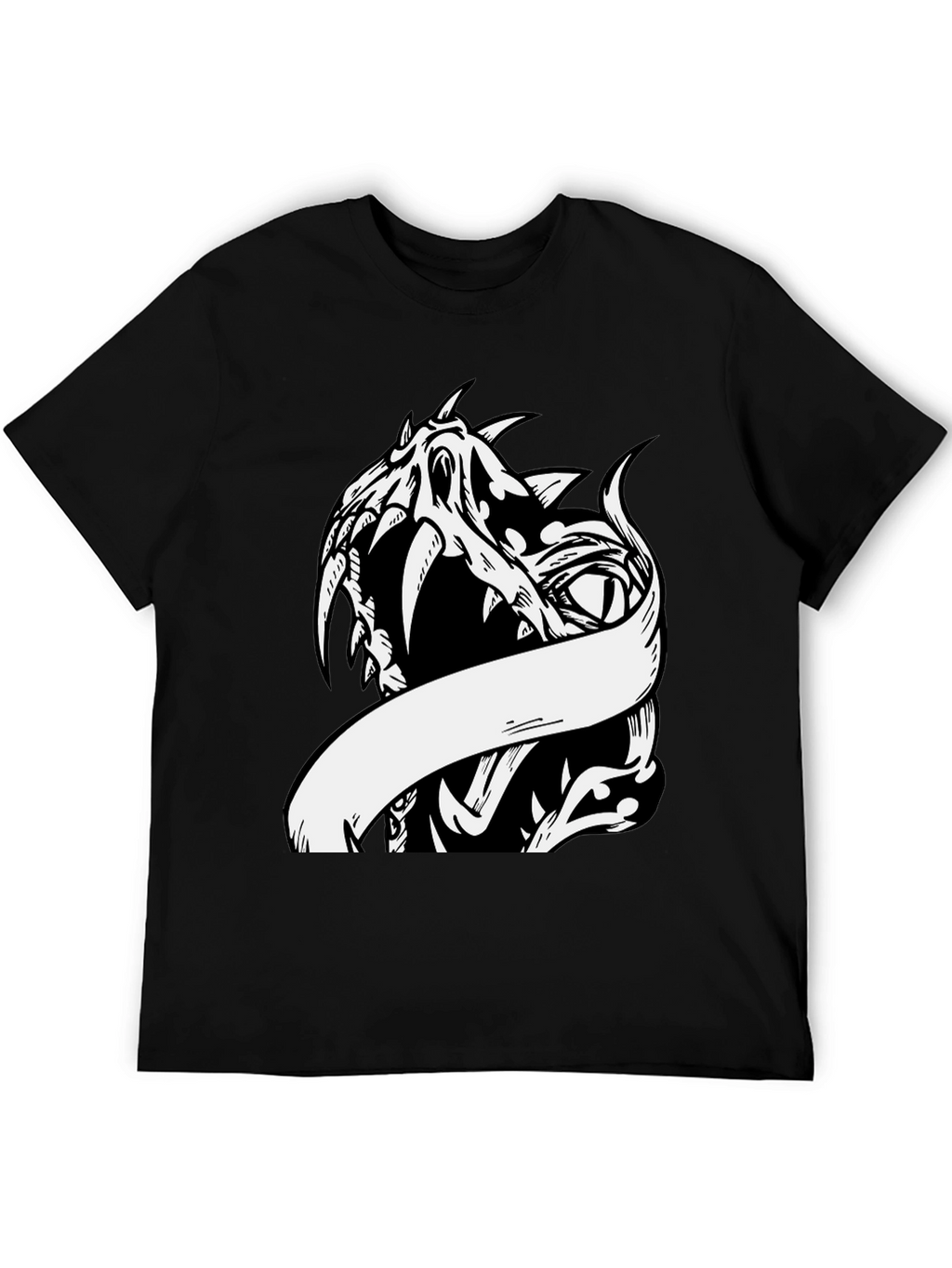 Edgy Dragon Graphic Print Tee
