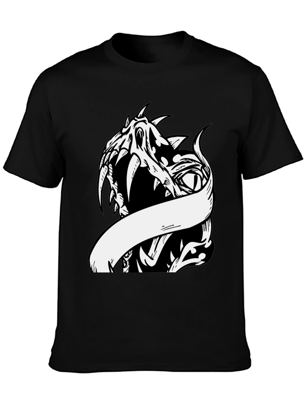 Edgy Dragon Graphic Print Tee