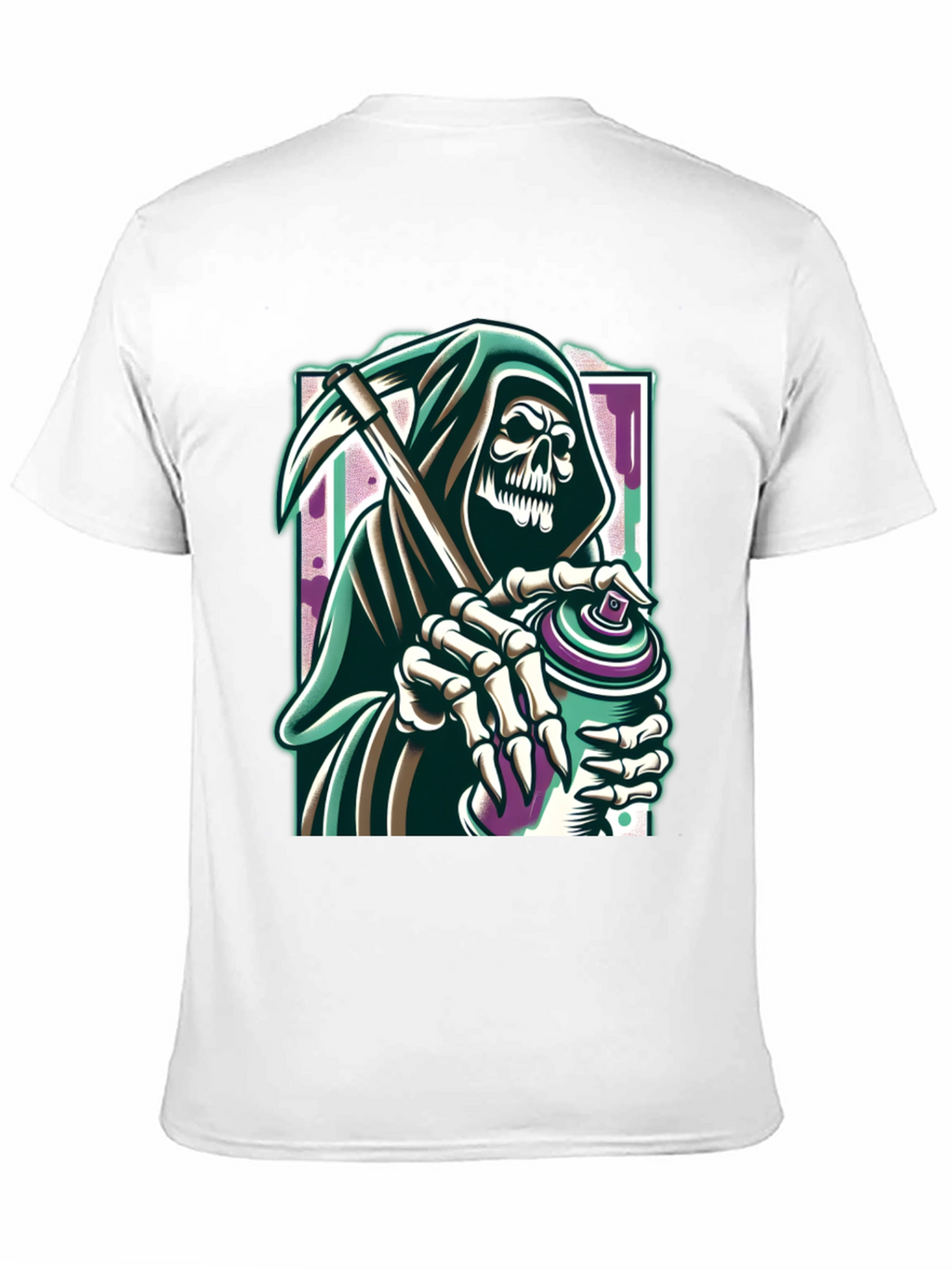 Grim Reaper Graffiti Artist Graphic Tee - Black
