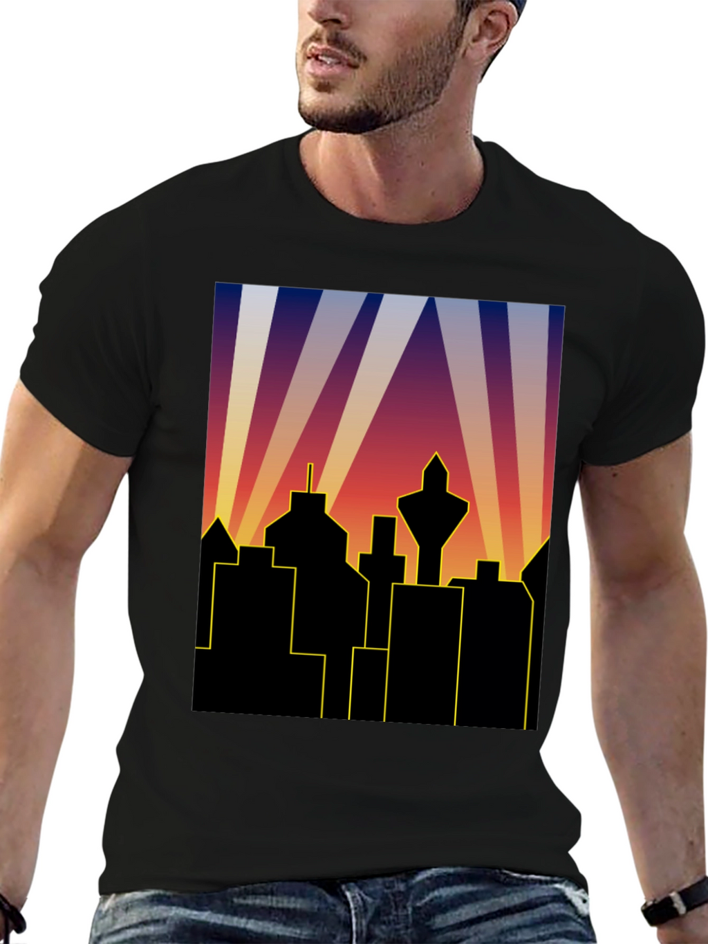 Retro City Skyline T-Shirt