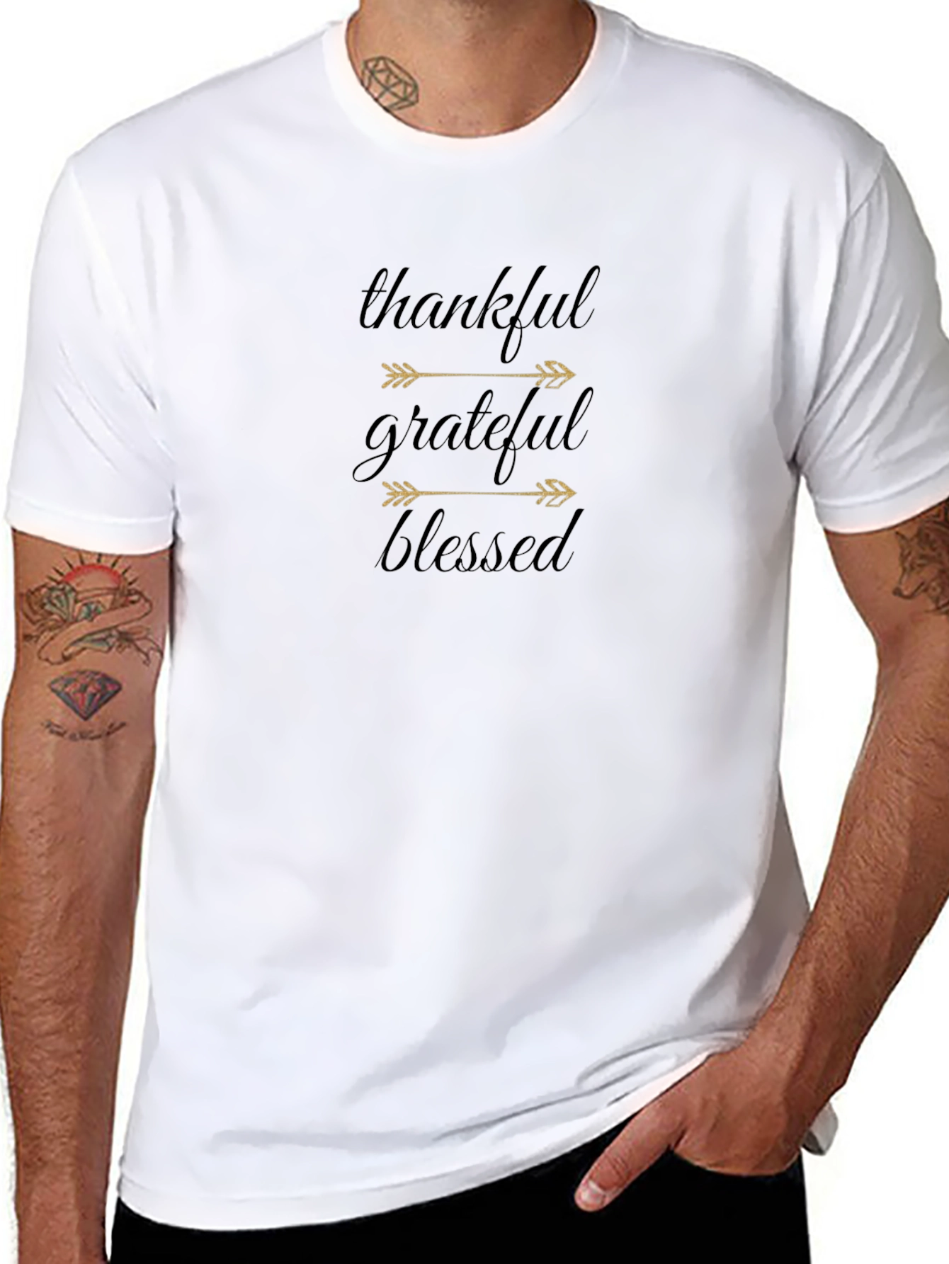 Thankful Grateful Blessed Graphic Tee