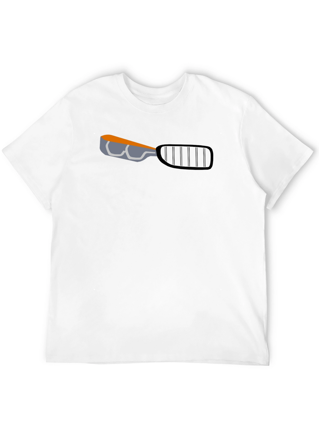 Mens Black T-Shirt with Racket Graphic