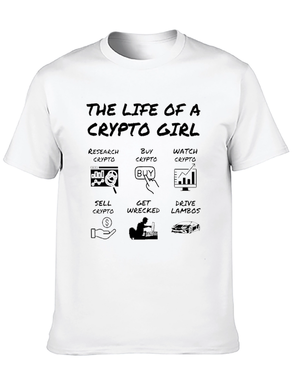 Crypto Girl Black T-Shirt