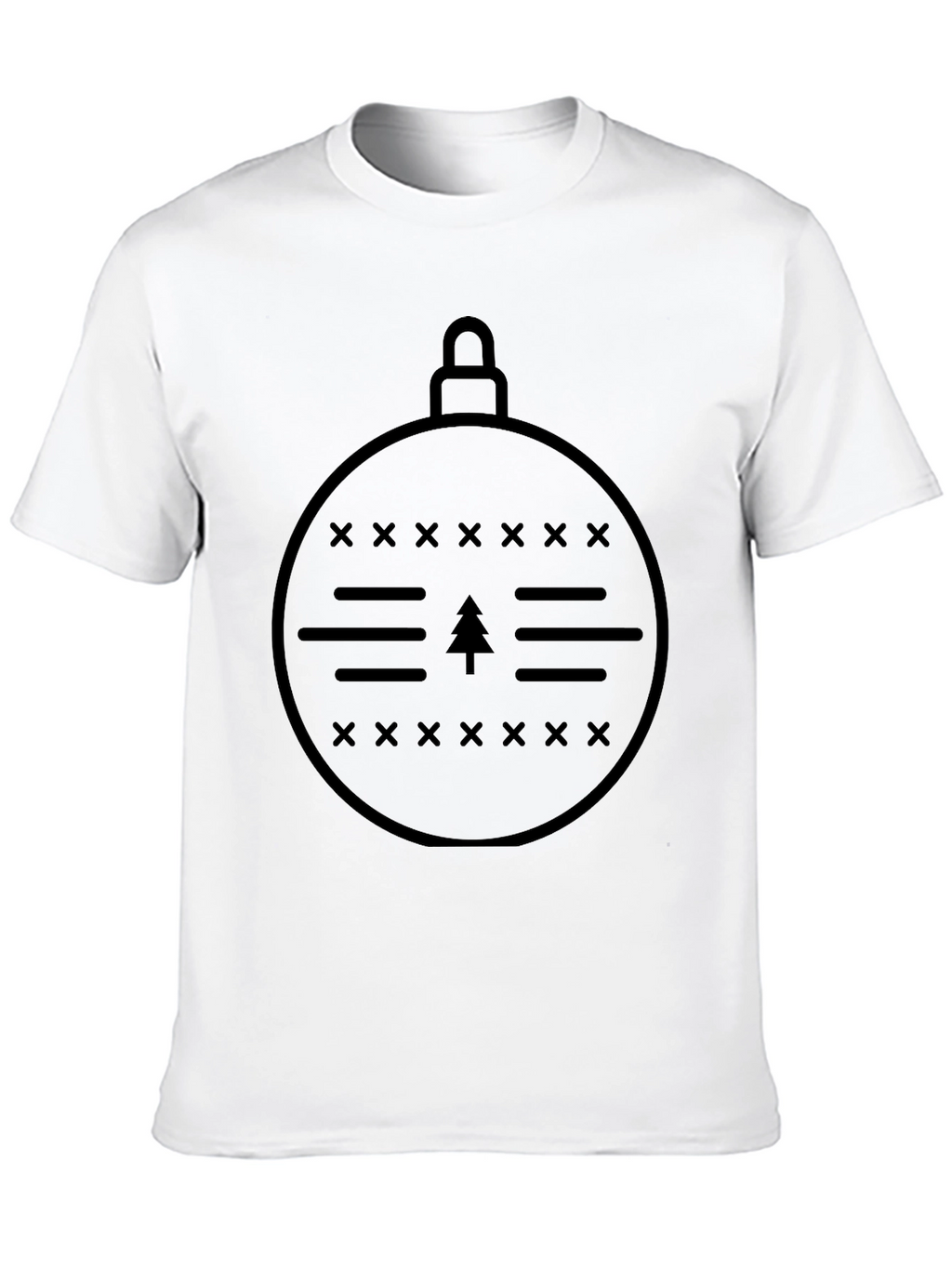 Minimalist Christmas Ornament Graphic T-Shirt