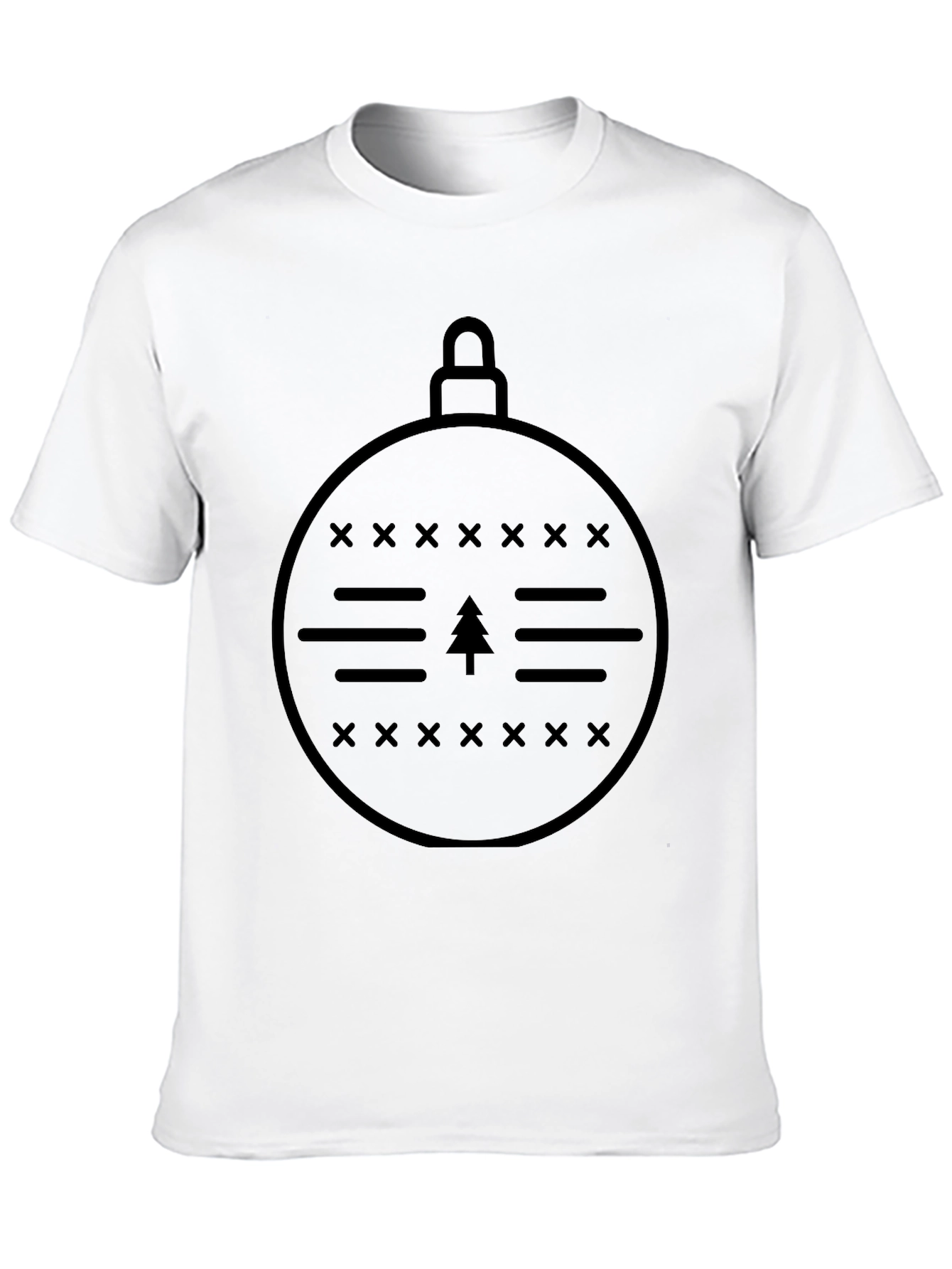 Minimalist Christmas Ornament Graphic T-Shirt