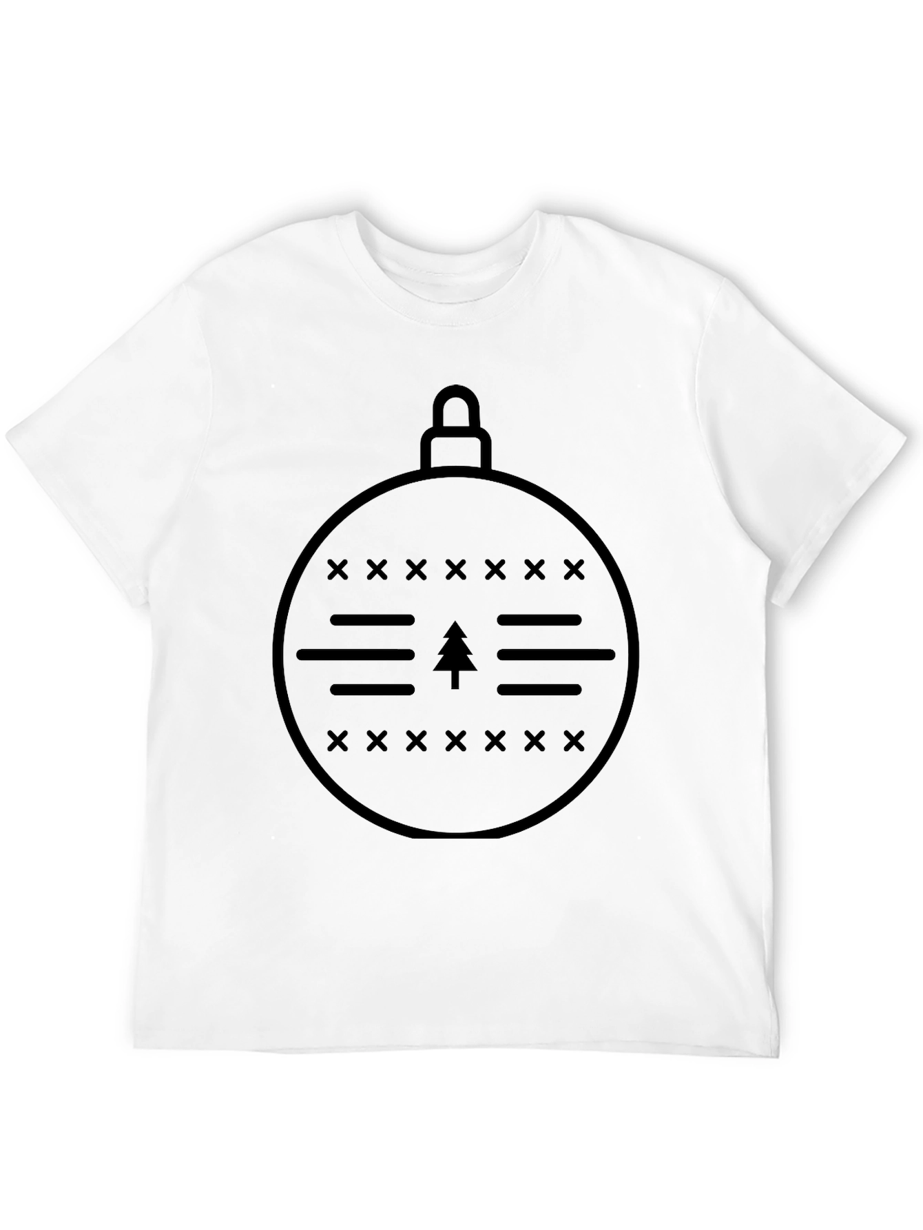 Minimalist Christmas Ornament Graphic T-Shirt