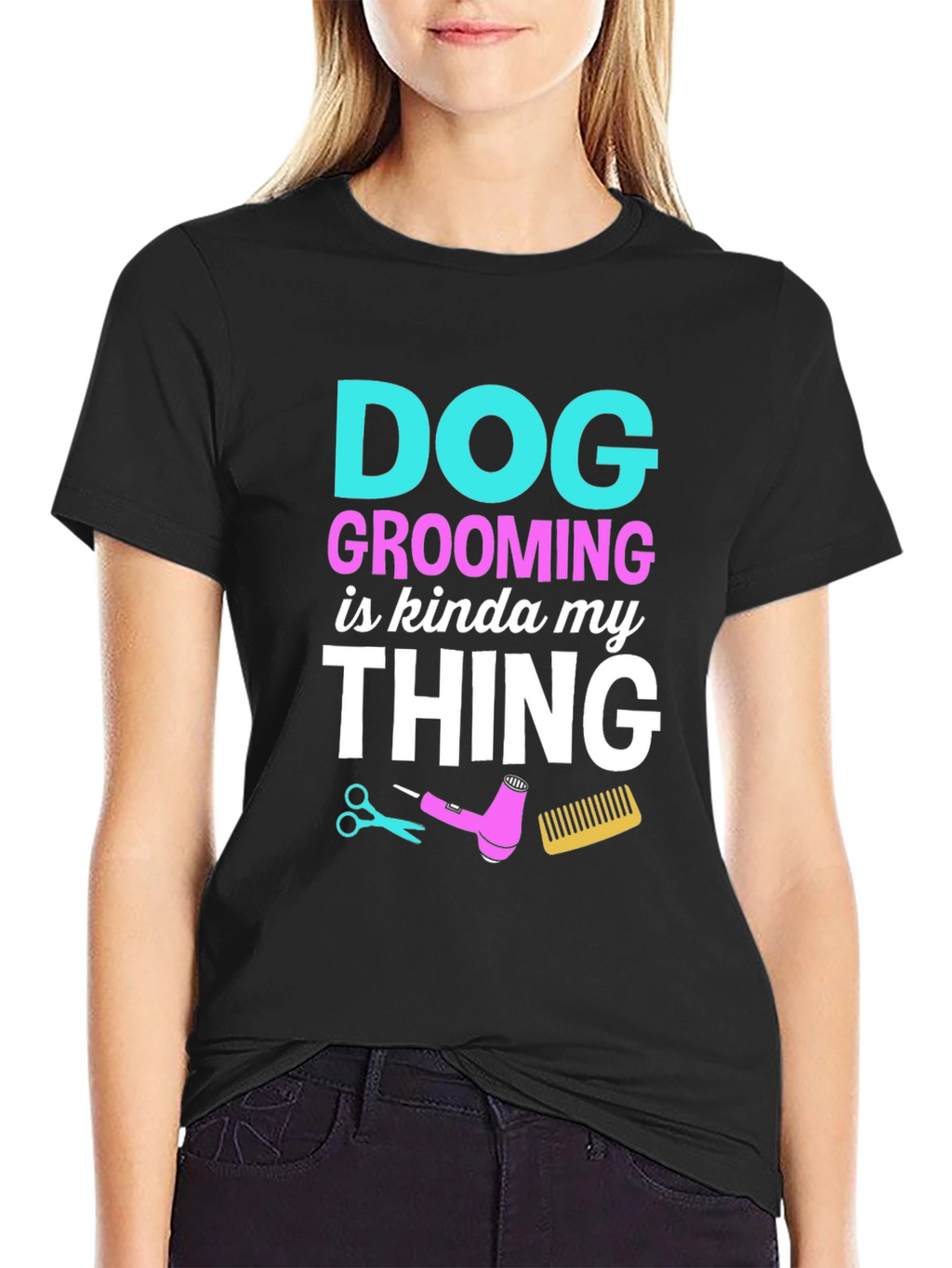 Dog Grooming Is My Thing Black T-Shirt