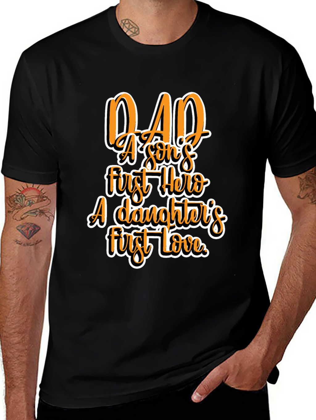 Dad Hero Love Graphic T-Shirt