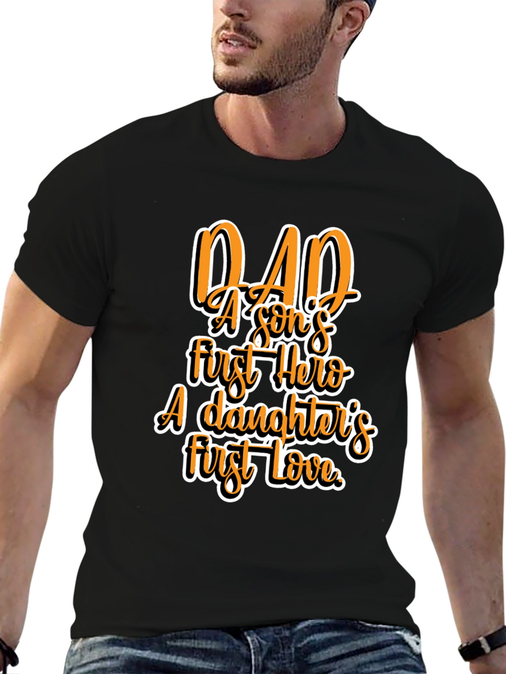 Dad Hero Love Graphic T-Shirt