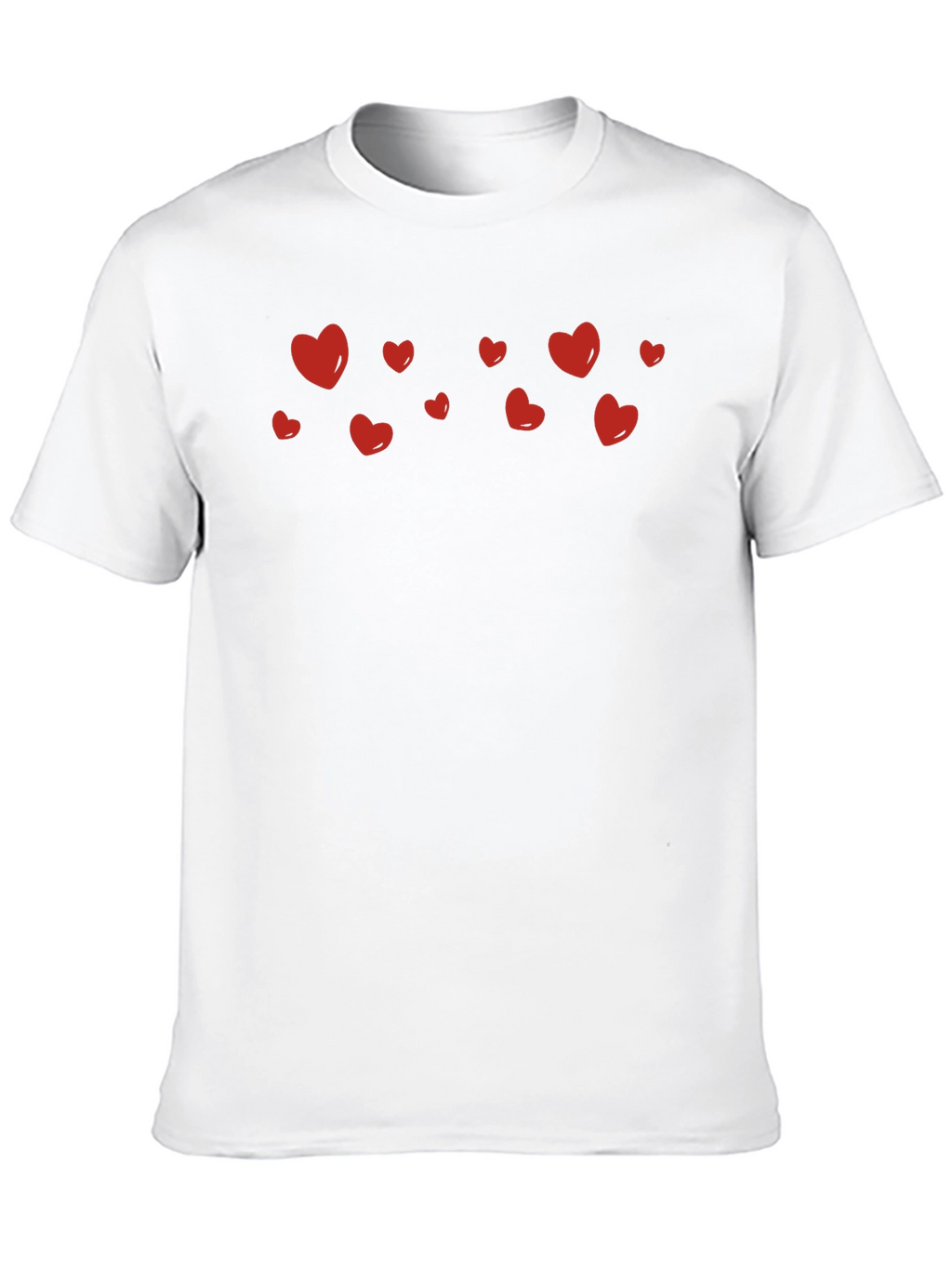 Heart Print Crew Neck T-Shirt