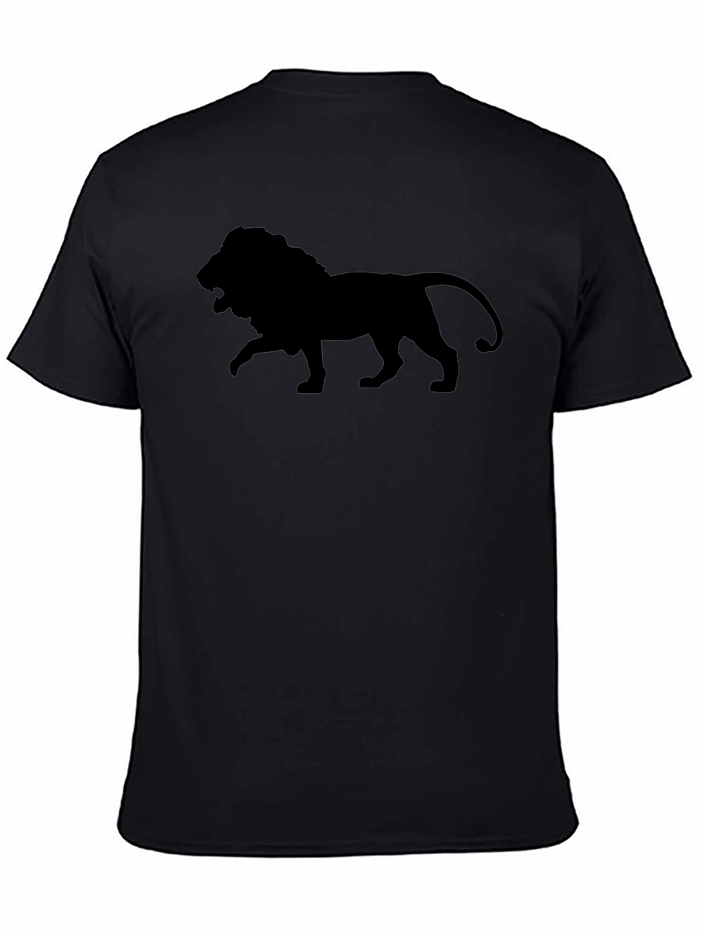 Lion Silhouette Black T-Shirt