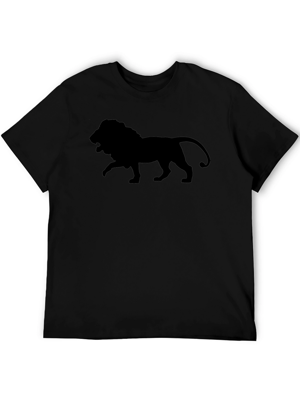 Lion Silhouette Black T-Shirt