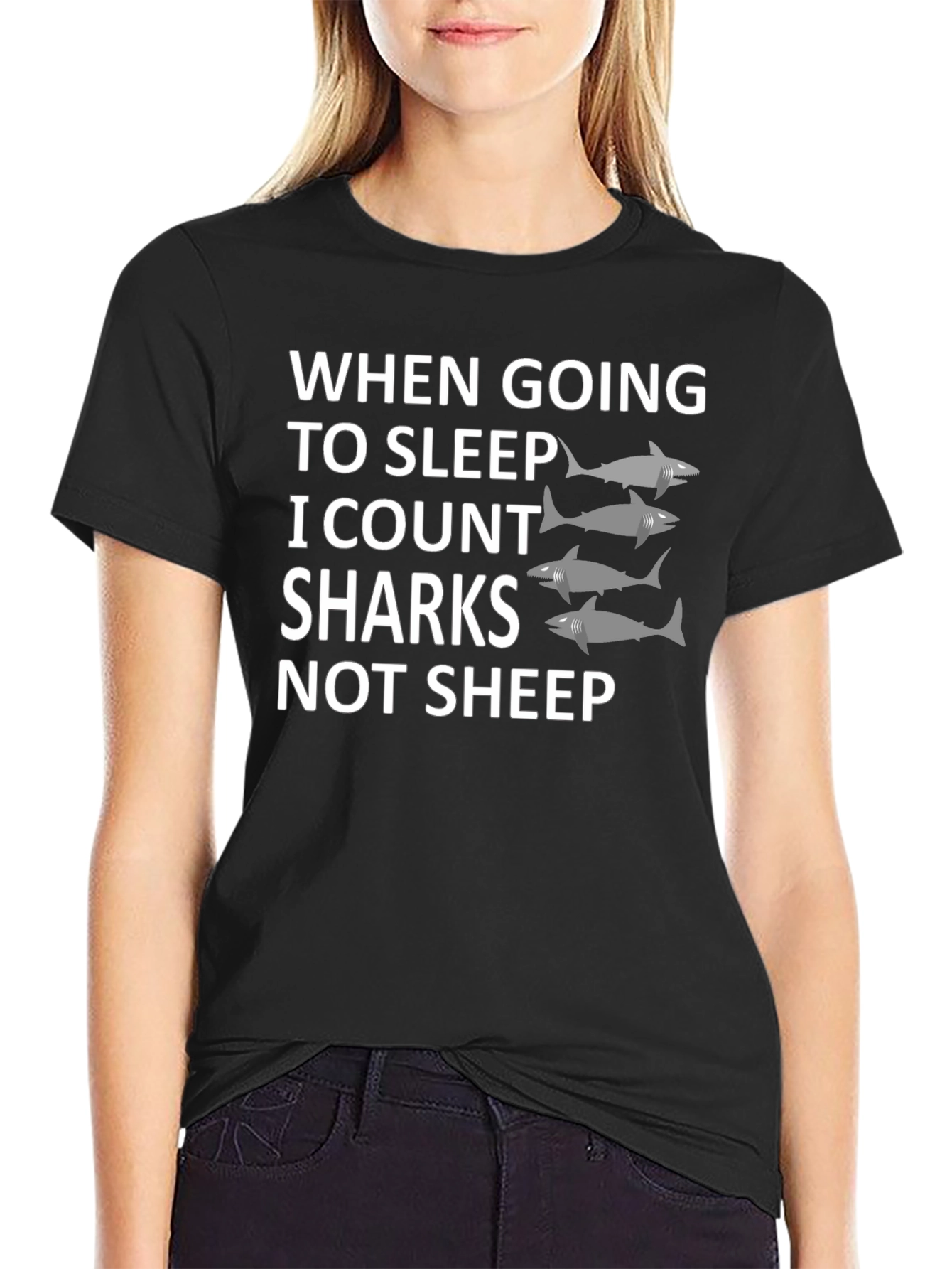 Shark Counting T-Shirt - Unique Sleep Aid Design