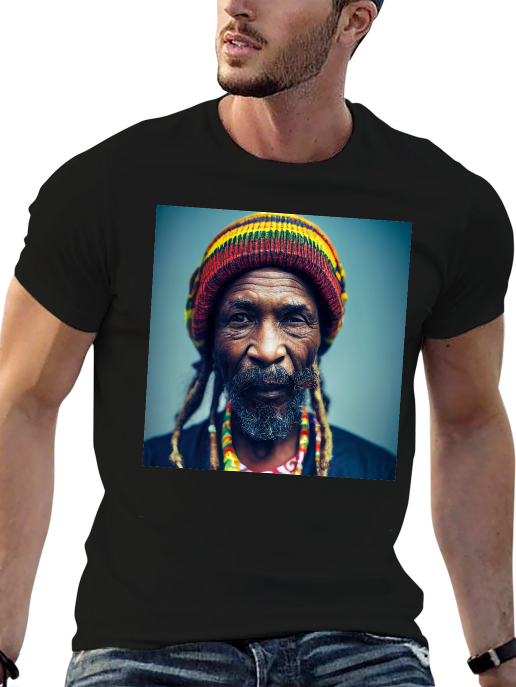 Rasta Man Graphic Tee - Cool Reggae Style