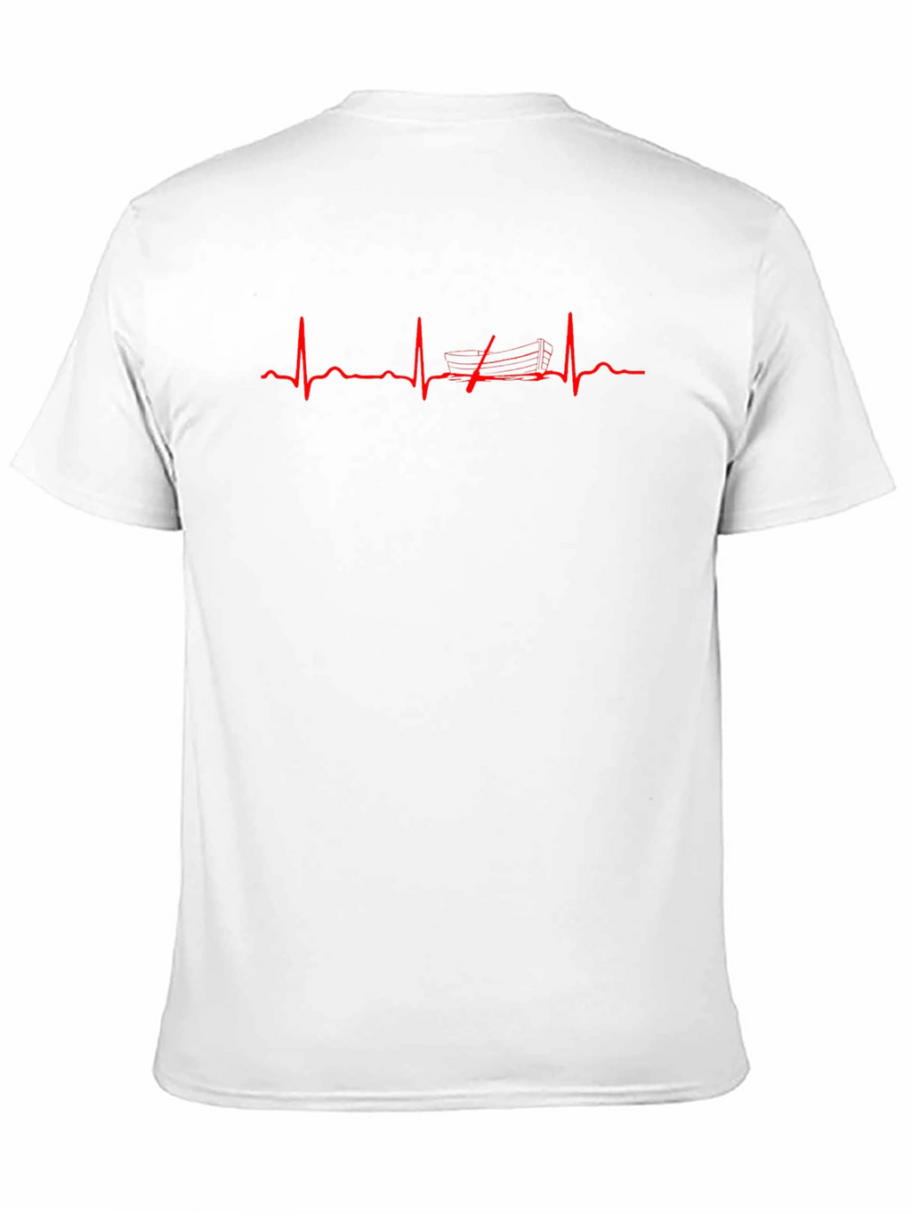 Heartbeat Boat Graphic T-Shirt - Black Cotton Tee
