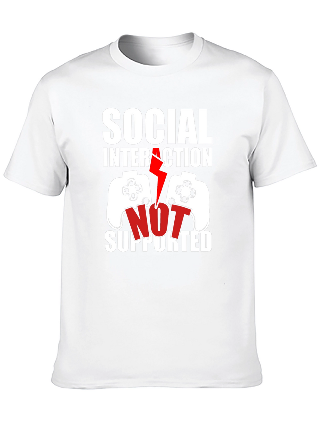 Social Interaction Not Supported Gamer T-Shirt