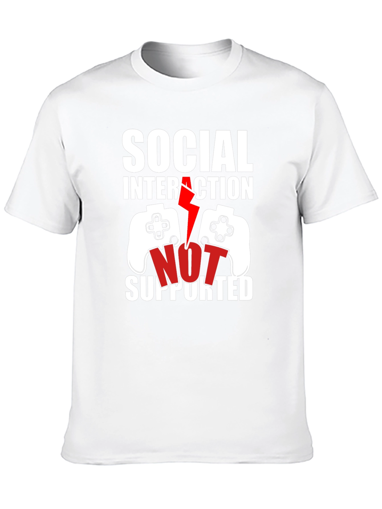 Social Interaction Not Supported Gamer T-Shirt