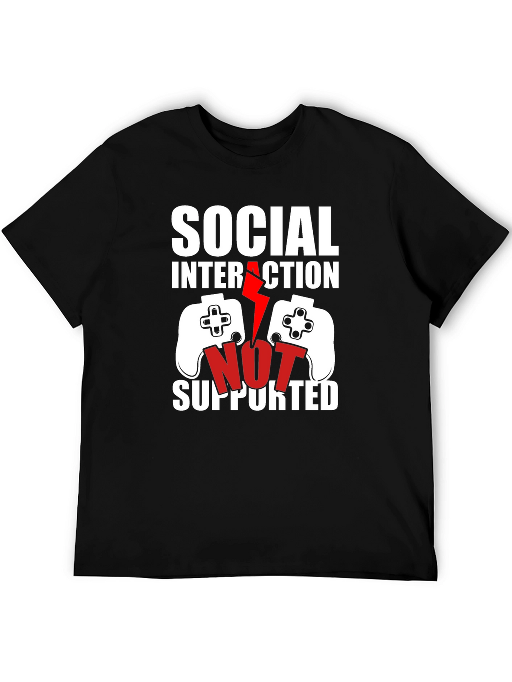 Social Interaction Not Supported Gamer T-Shirt
