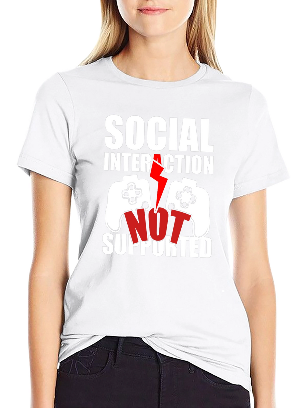 Social Interaction Not Supported Gamer T-Shirt