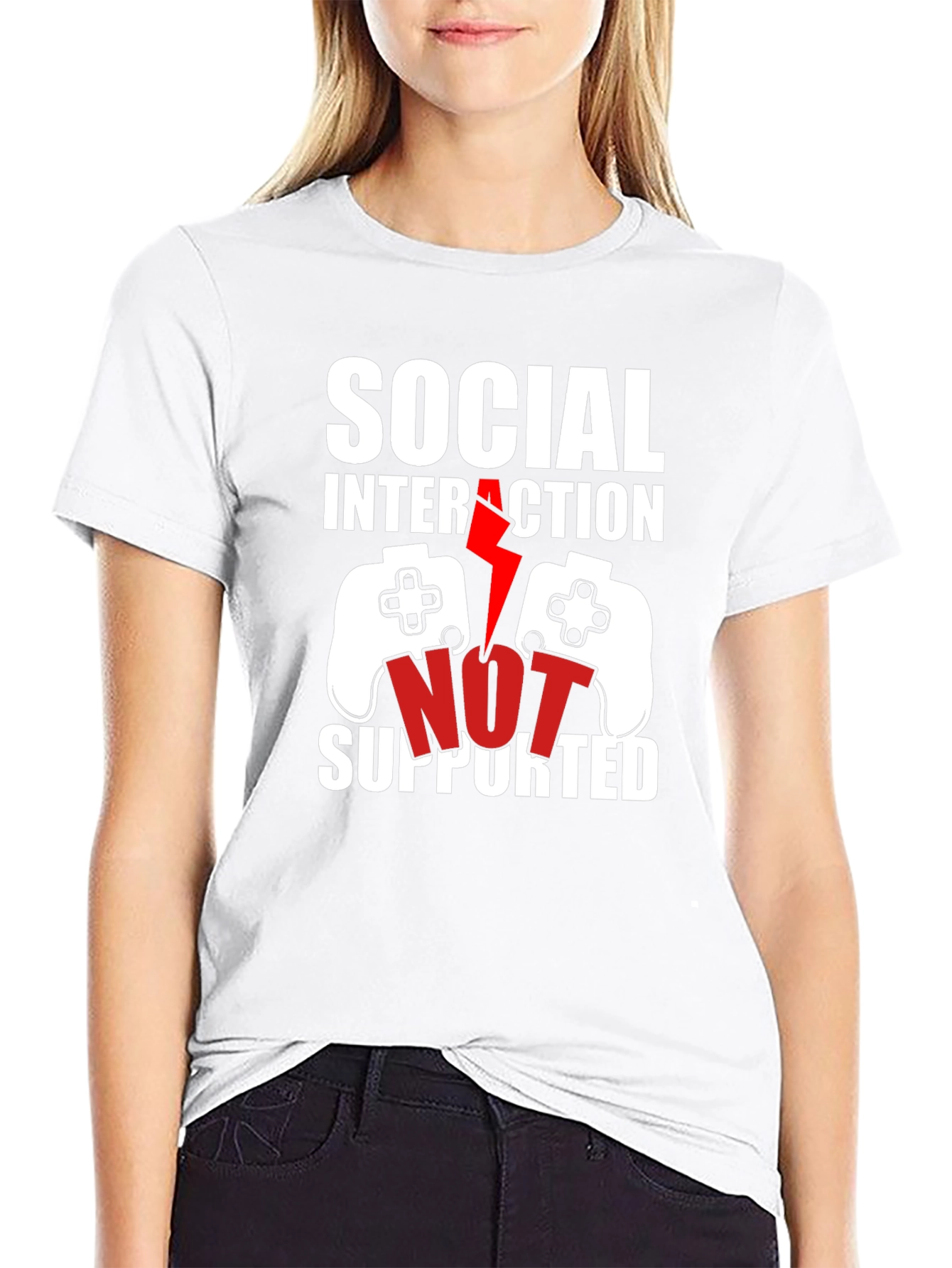Social Interaction Not Supported Gamer T-Shirt