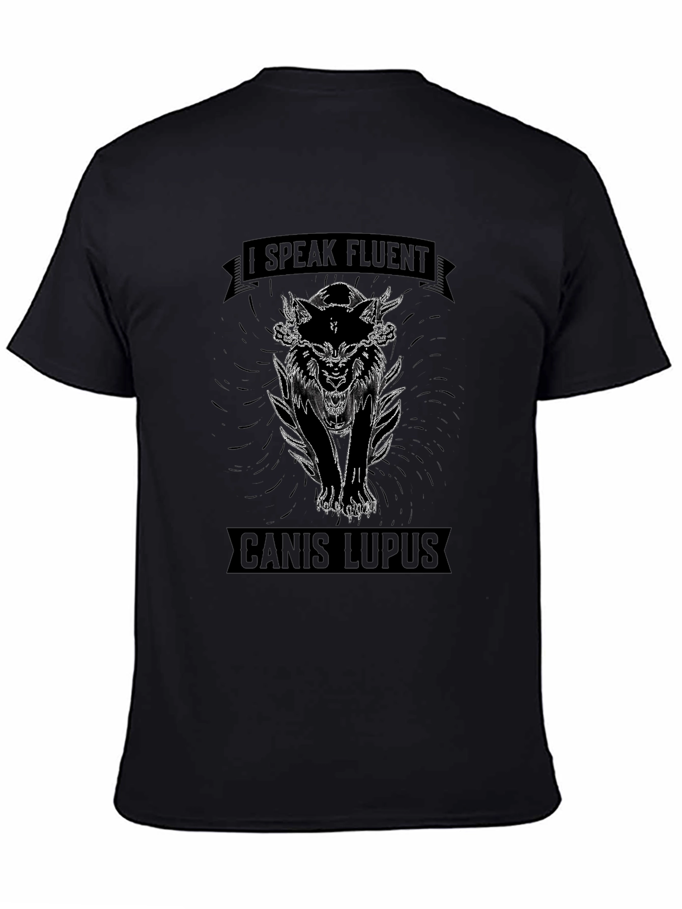 I Speak Fluent Canis Lupus T-Shirt - Graphic Wolf Design