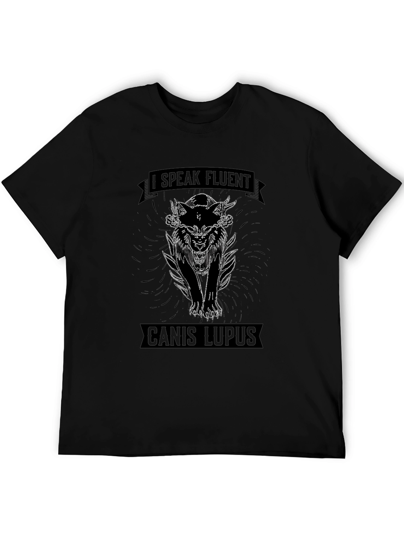 I Speak Fluent Canis Lupus T-Shirt - Graphic Wolf Design