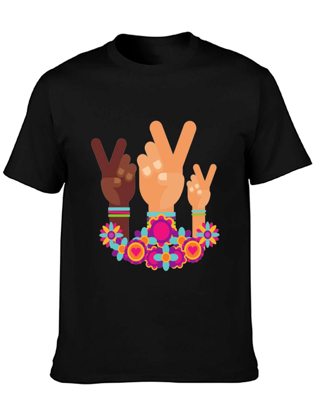 Peace Sign Hands Graphic Tee