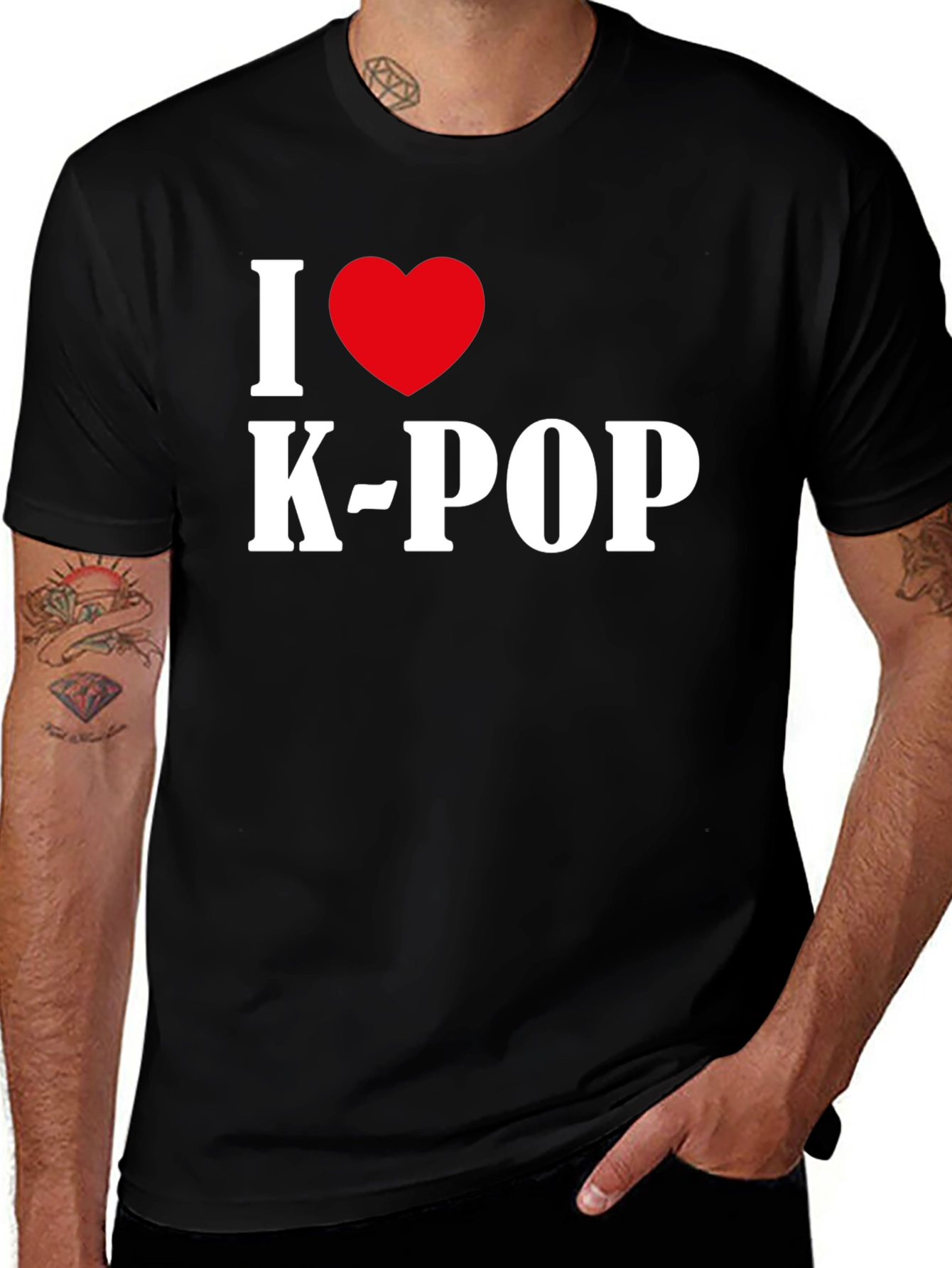 I Heart K-Pop Black T-Shirt